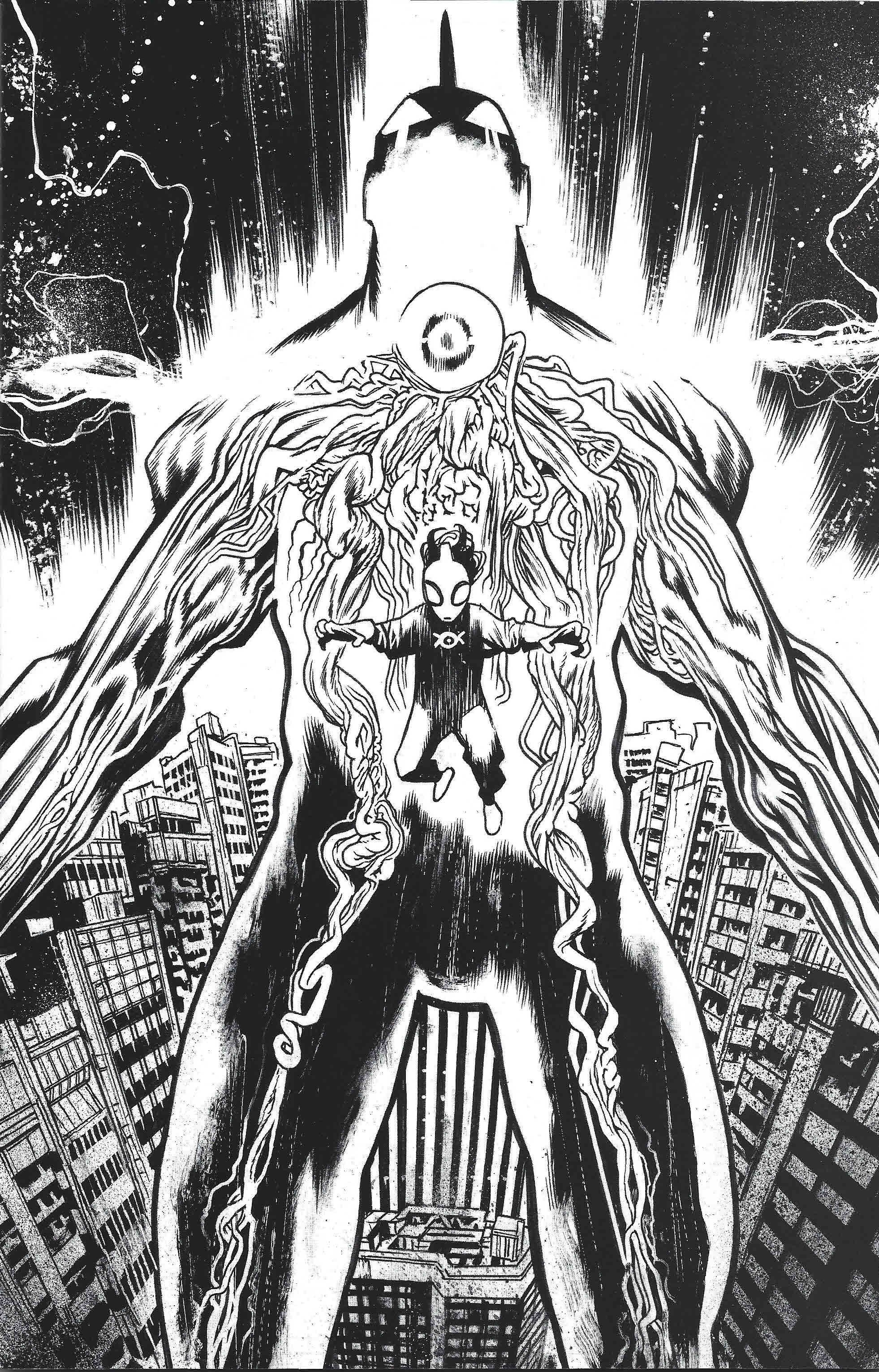 Ultramega #4 1:5 James Harren B&W Virgin Variant Image 2021