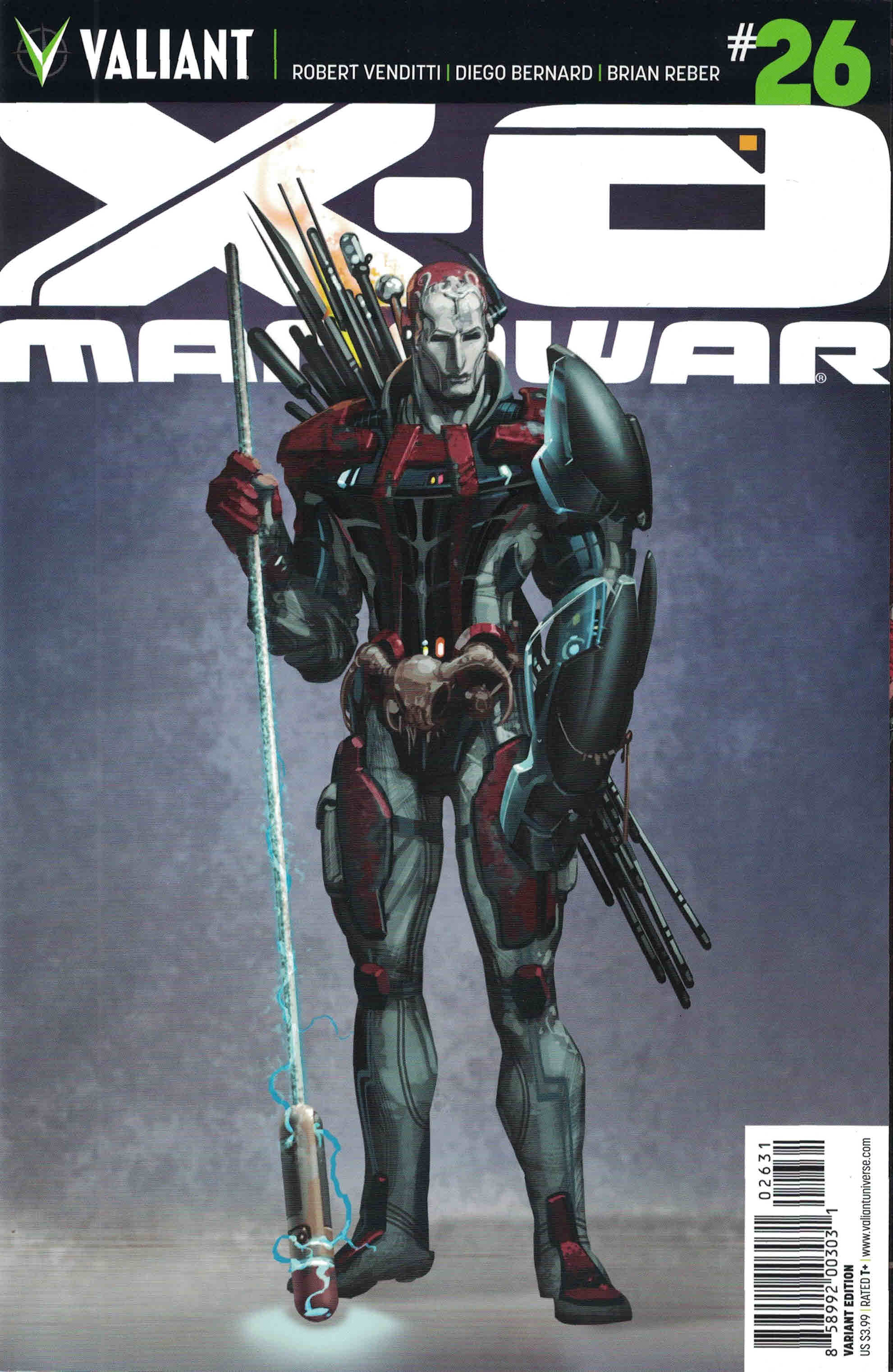 X-O Manowar #26 1:10 Clayton Crain Variant Robert Venditti Valiant 2012