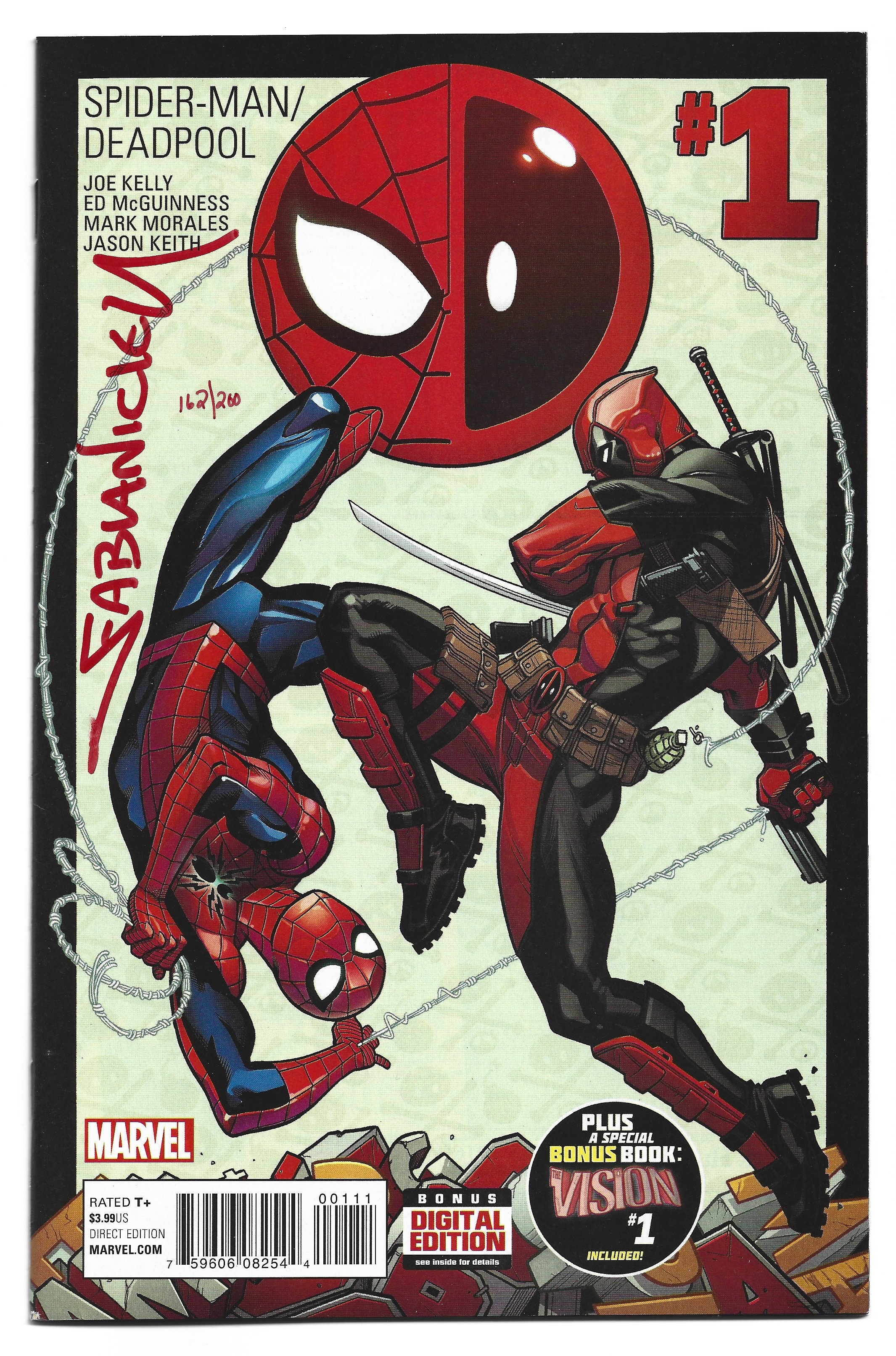 Spider-Man Deadpool #1 A Cover McGuinness Signed Fabian Nicieza