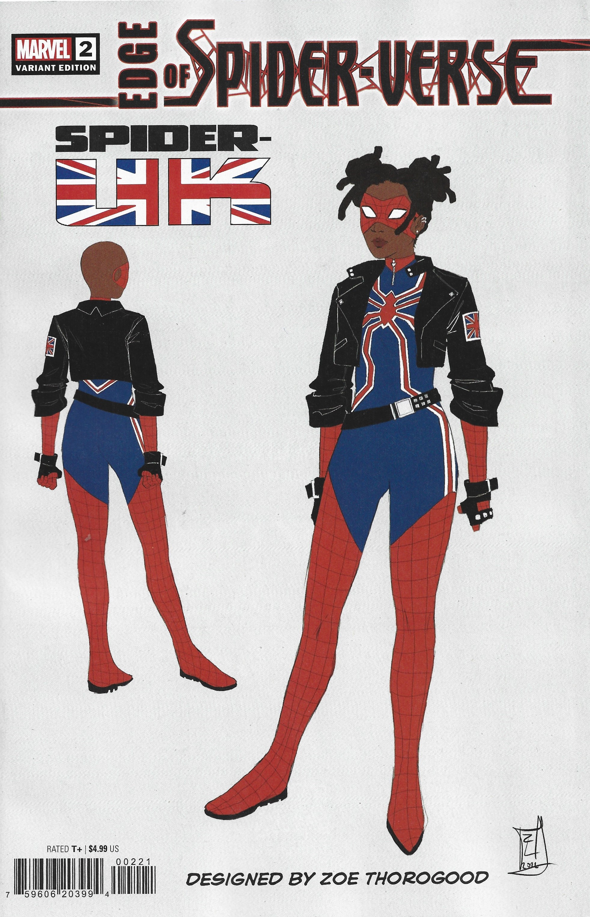 Edge of Spider-Verse #2 1:10 Josemaria Cassanovas Design Variant 1st App Spider-UK Marvel 2022