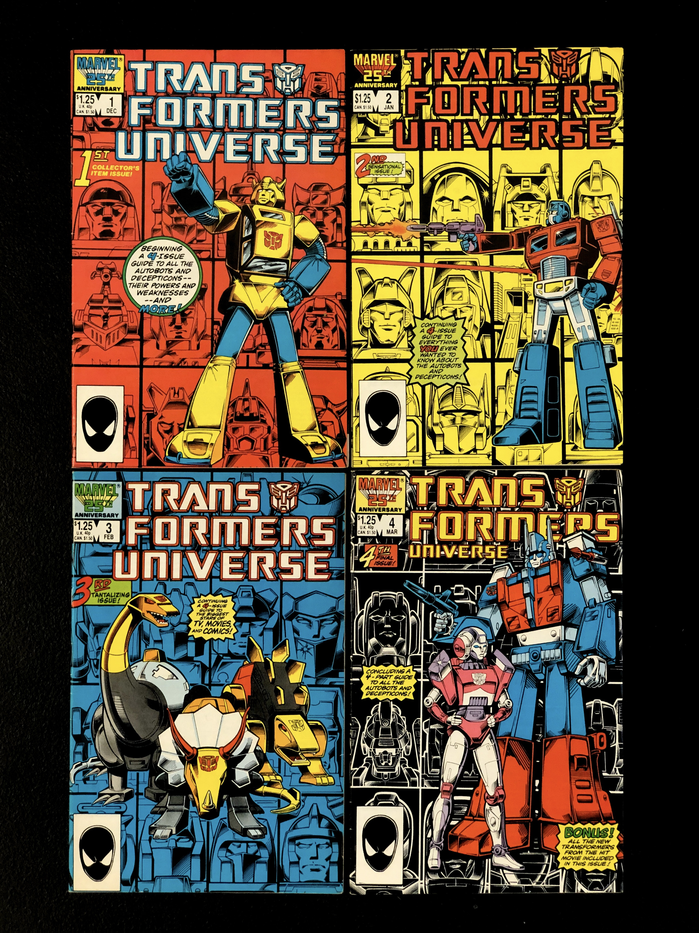 Transformers Universe #1-4 Set Marvel 1986 VF – Ultimate Comics