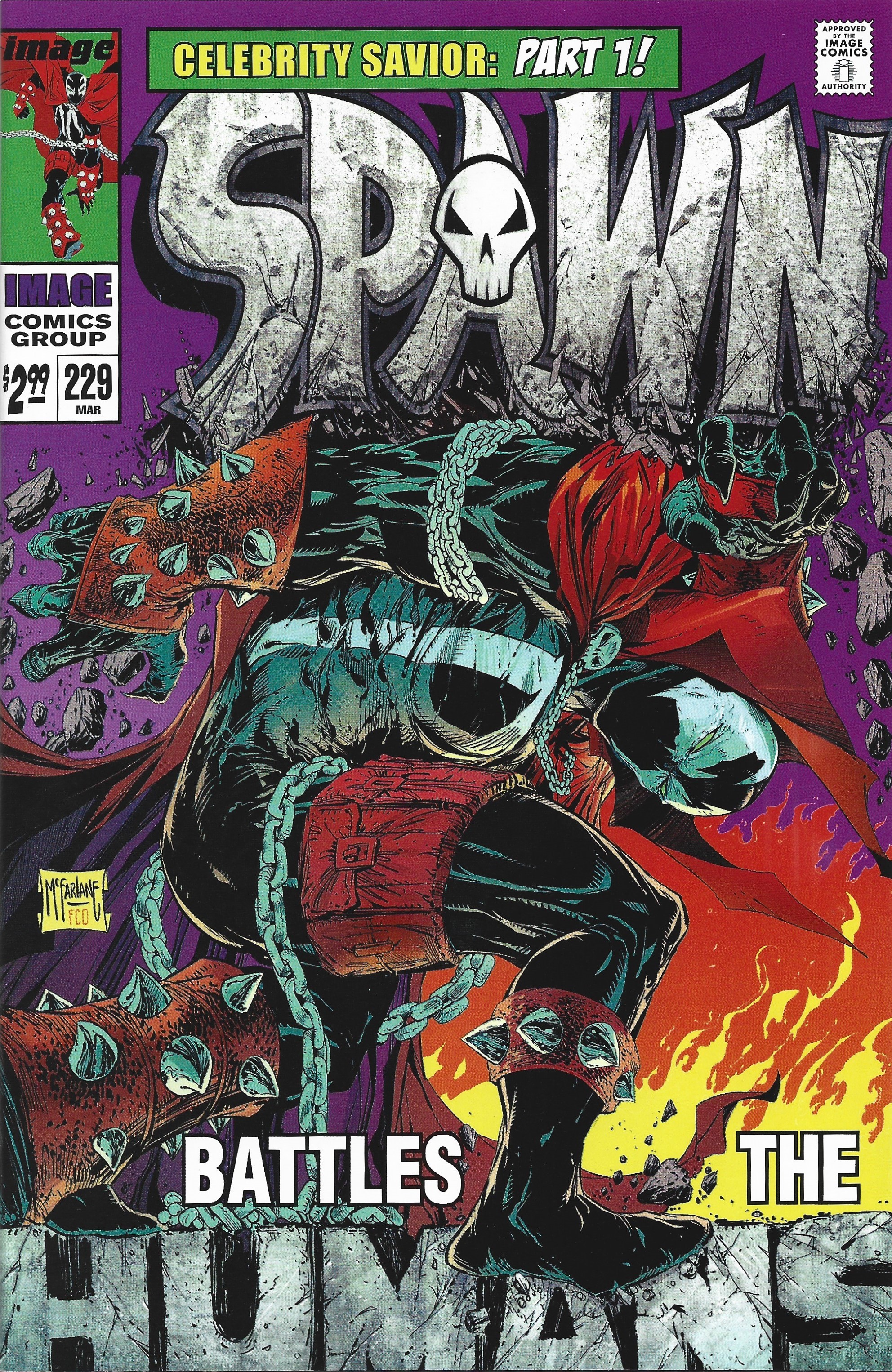 Spawn #229 McFarlane Cover A Hulk Annual #1 Homage Image 1992