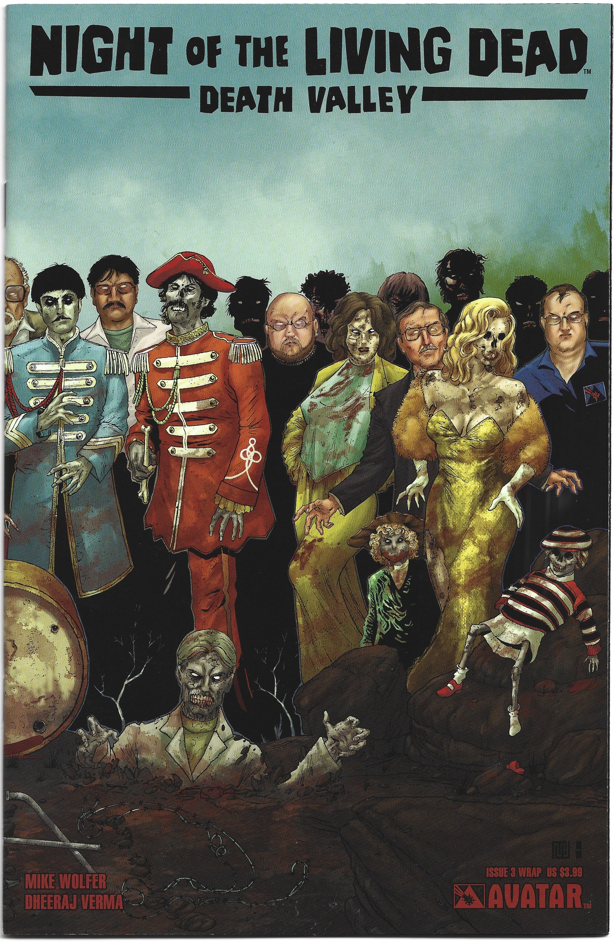Night of the Living Dead Death Valley #3 Wolfer Beatles Wraparound