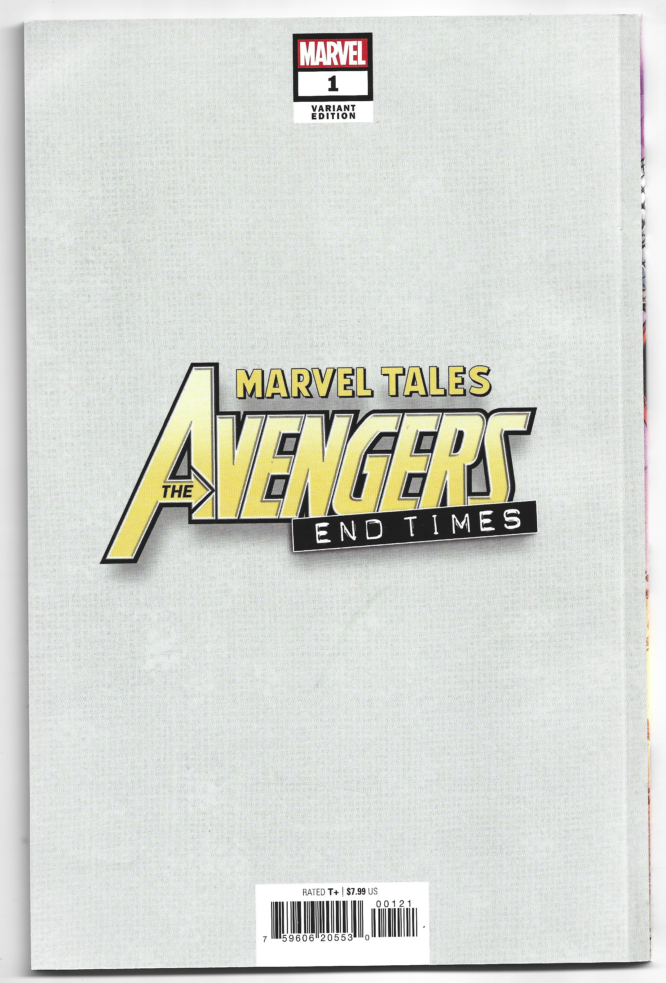 Marvel Tales Avengers End Times 1:50 Nick Bradshaw Virgin Variant