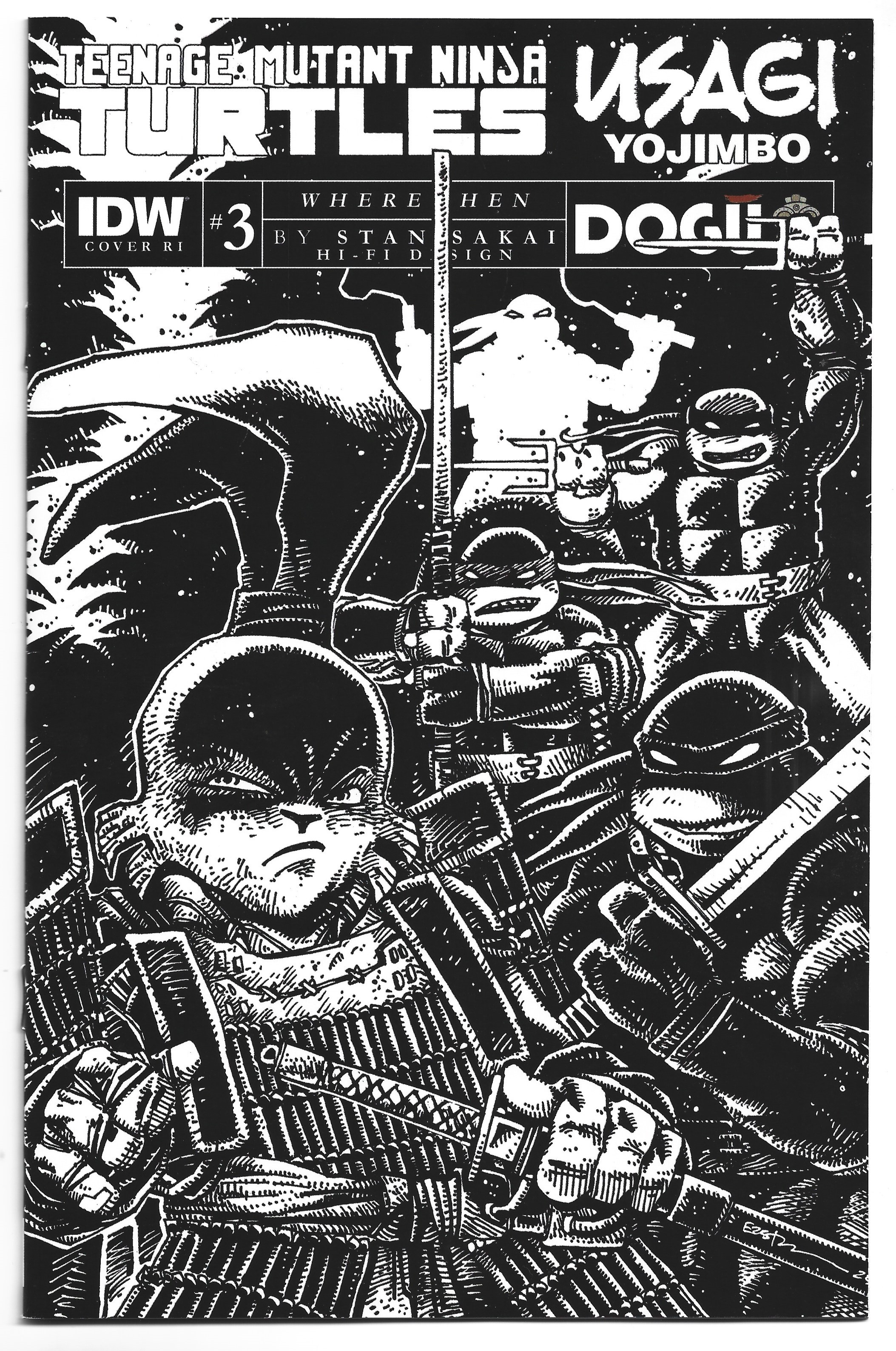 Teenage Mutant Ninja Turtles Usagi Yojimbo Wherewhen #3 1:100