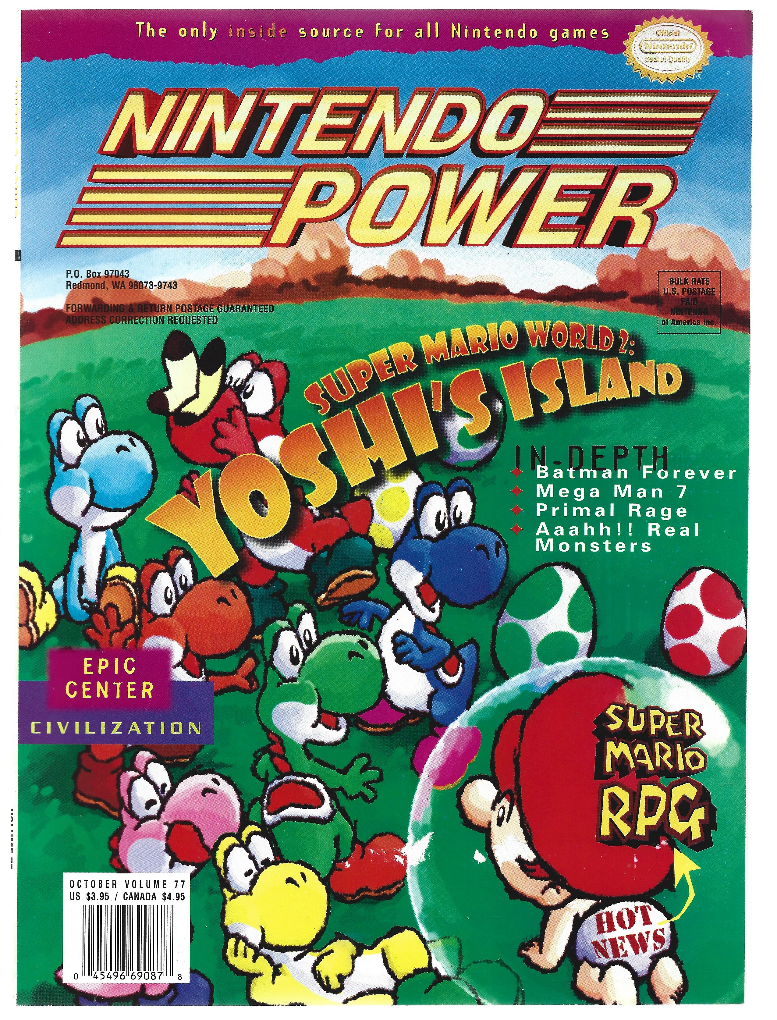Nintendo Power Volume 77 October 1995 Yoshi's Island VF/NM See