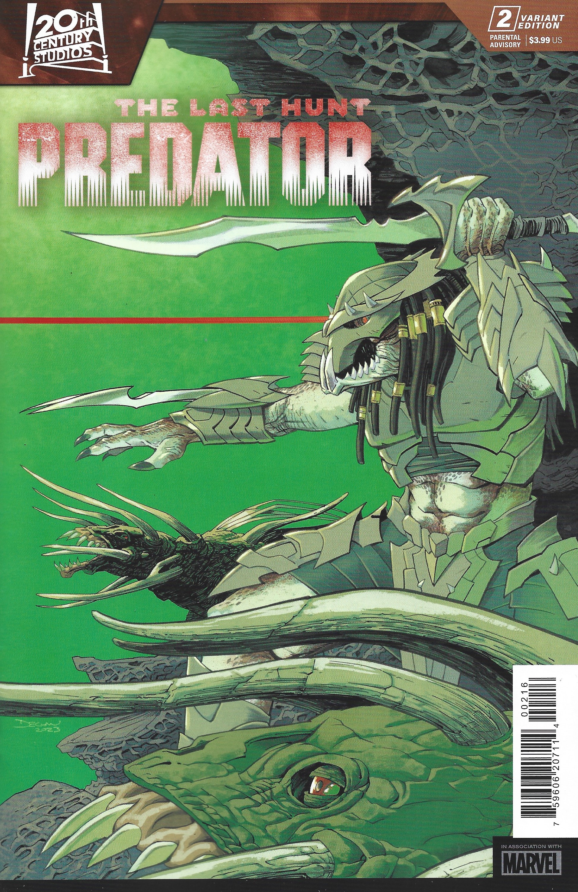 Predator the Last Hunt #2 1:25 Declan Shalvey Variant Marvel 2024