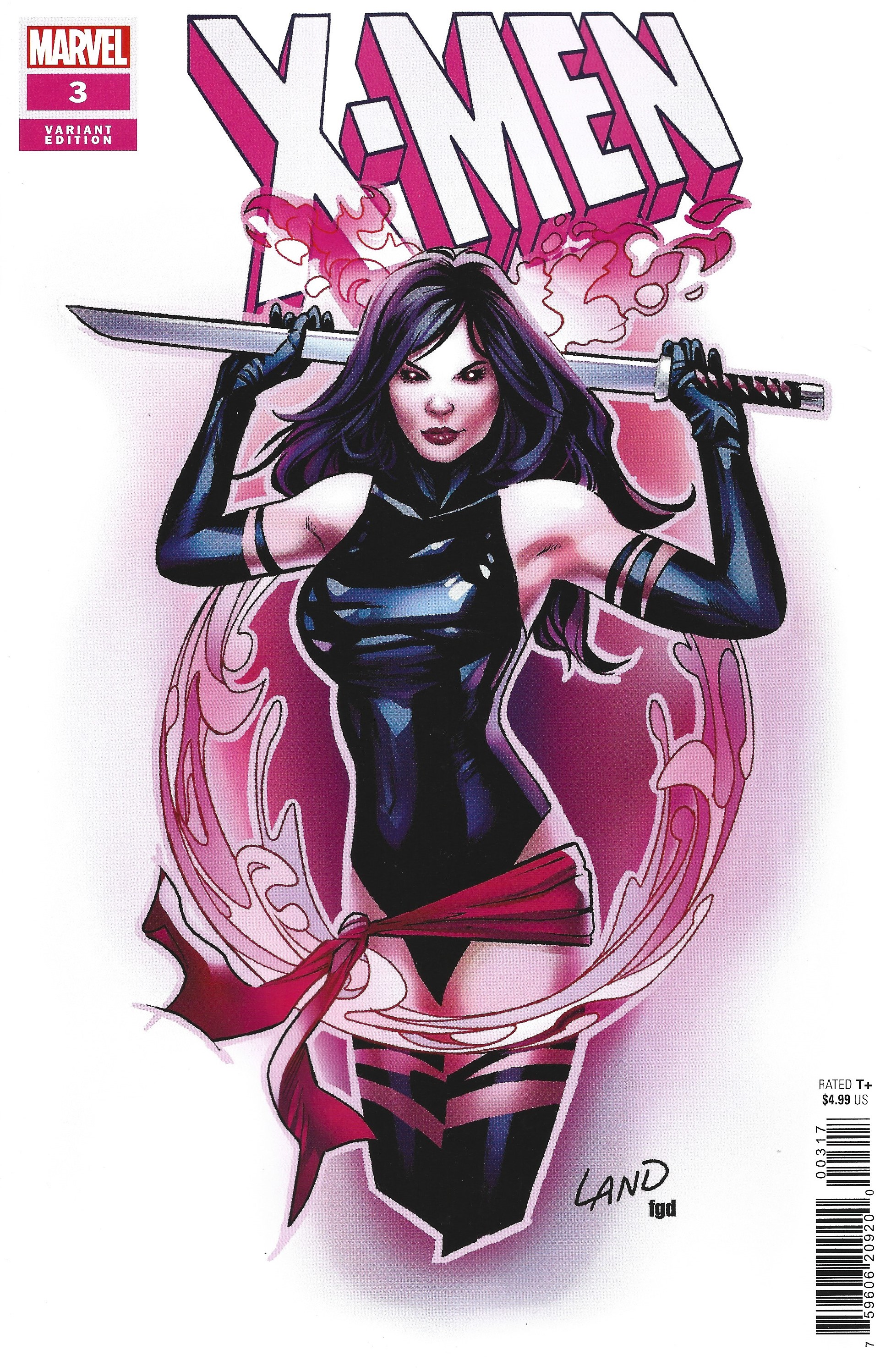 X-Men #3 1:25 Greg Land Variant Psylocke Marvel 2024 – Ultimate Comics