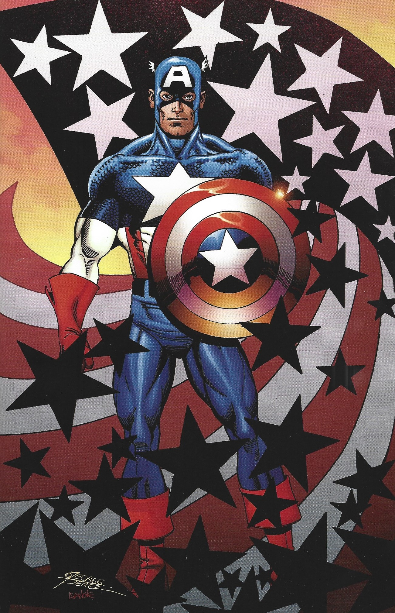 Uncanny Avengers #1 1:100 George Perez Virgin Variant Capt America