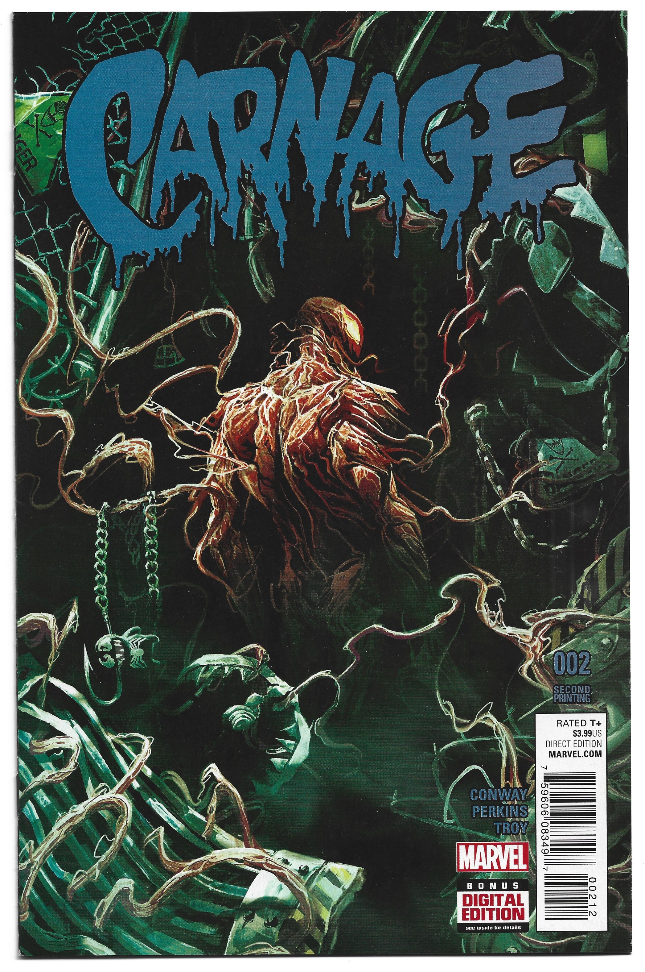Carnage #2 2nd Print Mike Del Mundo Variant Marvel 2016 VF/NM