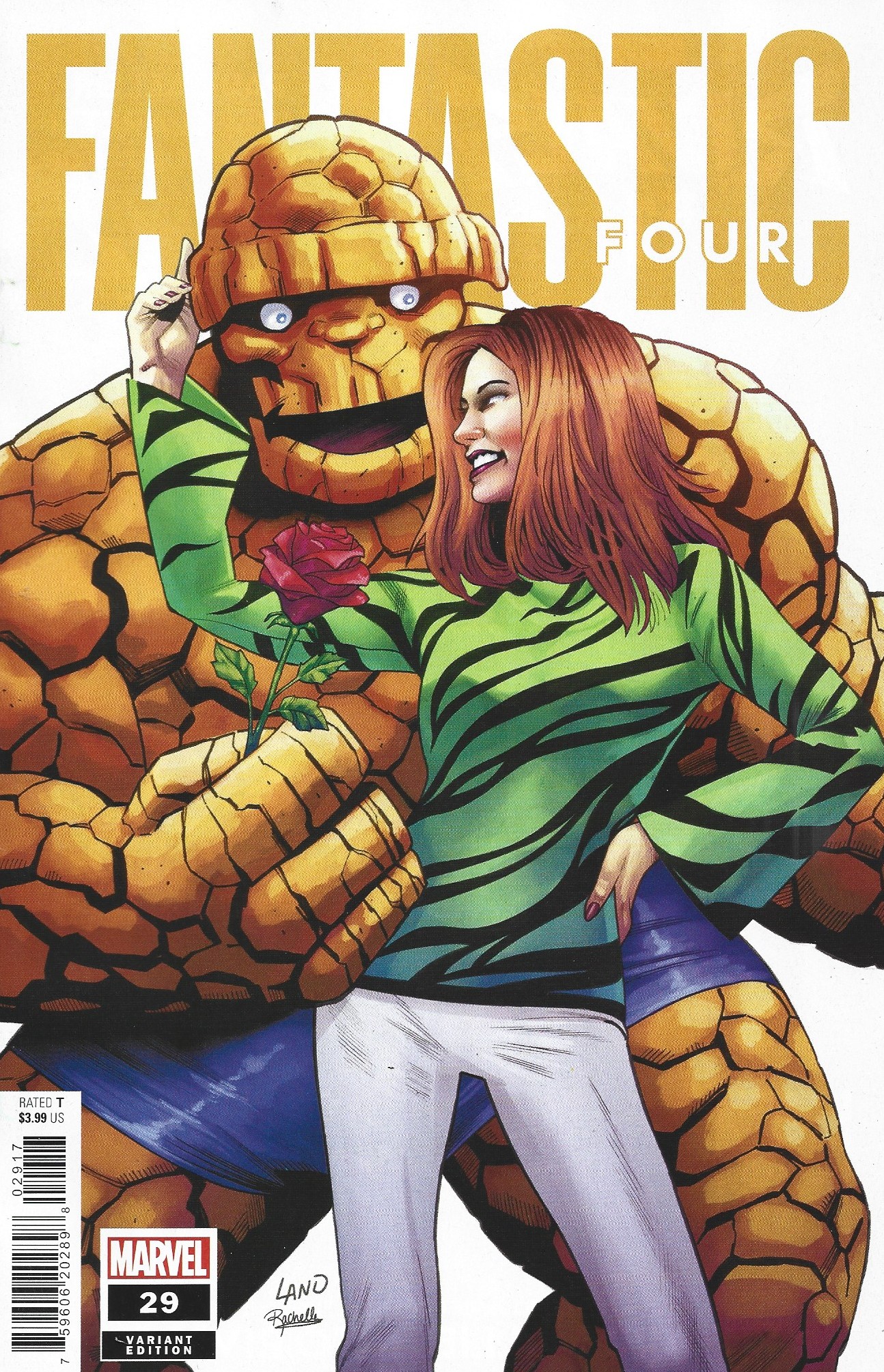 Fantastic Four #29 1:25 Greg Land Variant Thing Marvel 2025