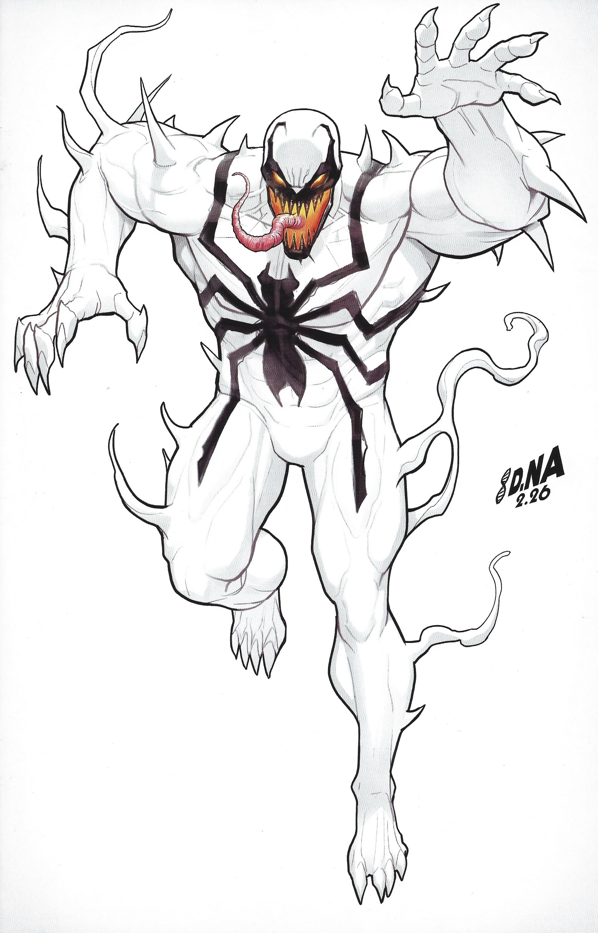Venom #256 1:50 David Nakayama Color Block White Virgin Variant