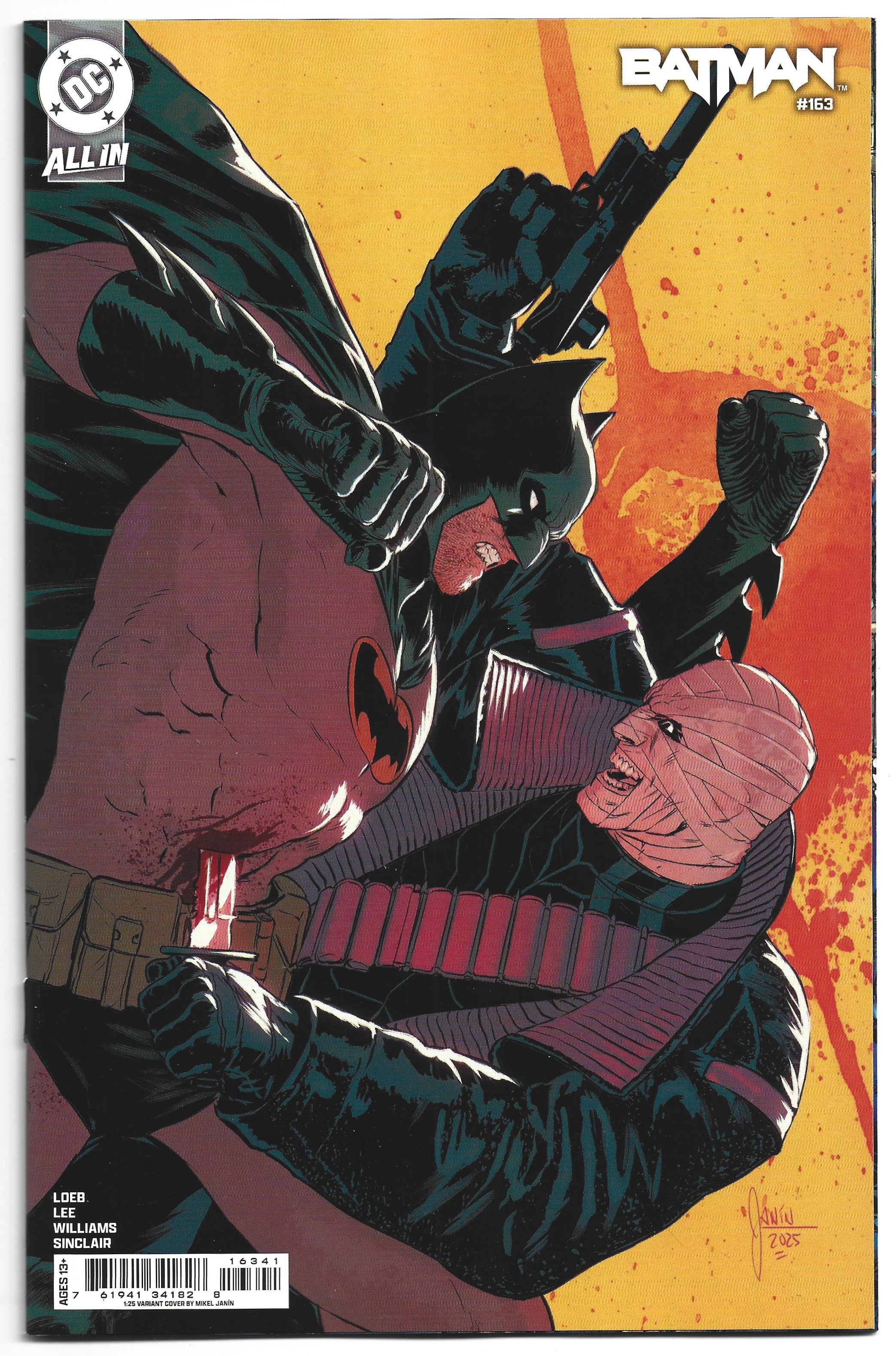 Batman #163 1:25 Mikel Janin Variant DC 2016 H2SH Finale Loeb