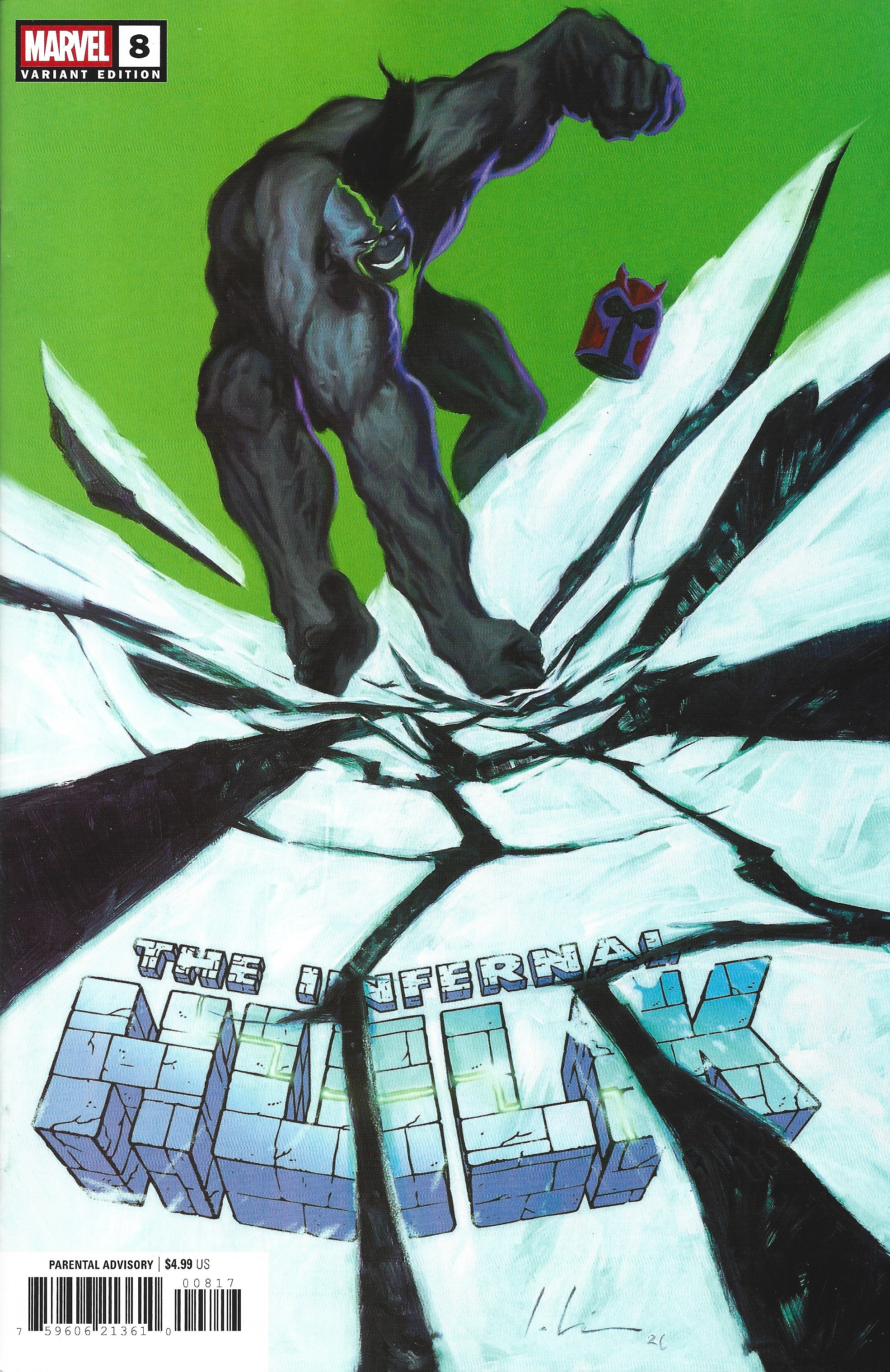 Infernal Hulk #8 1:25 Jeremy Wilson Variant Marvel 2025 PK Johnson