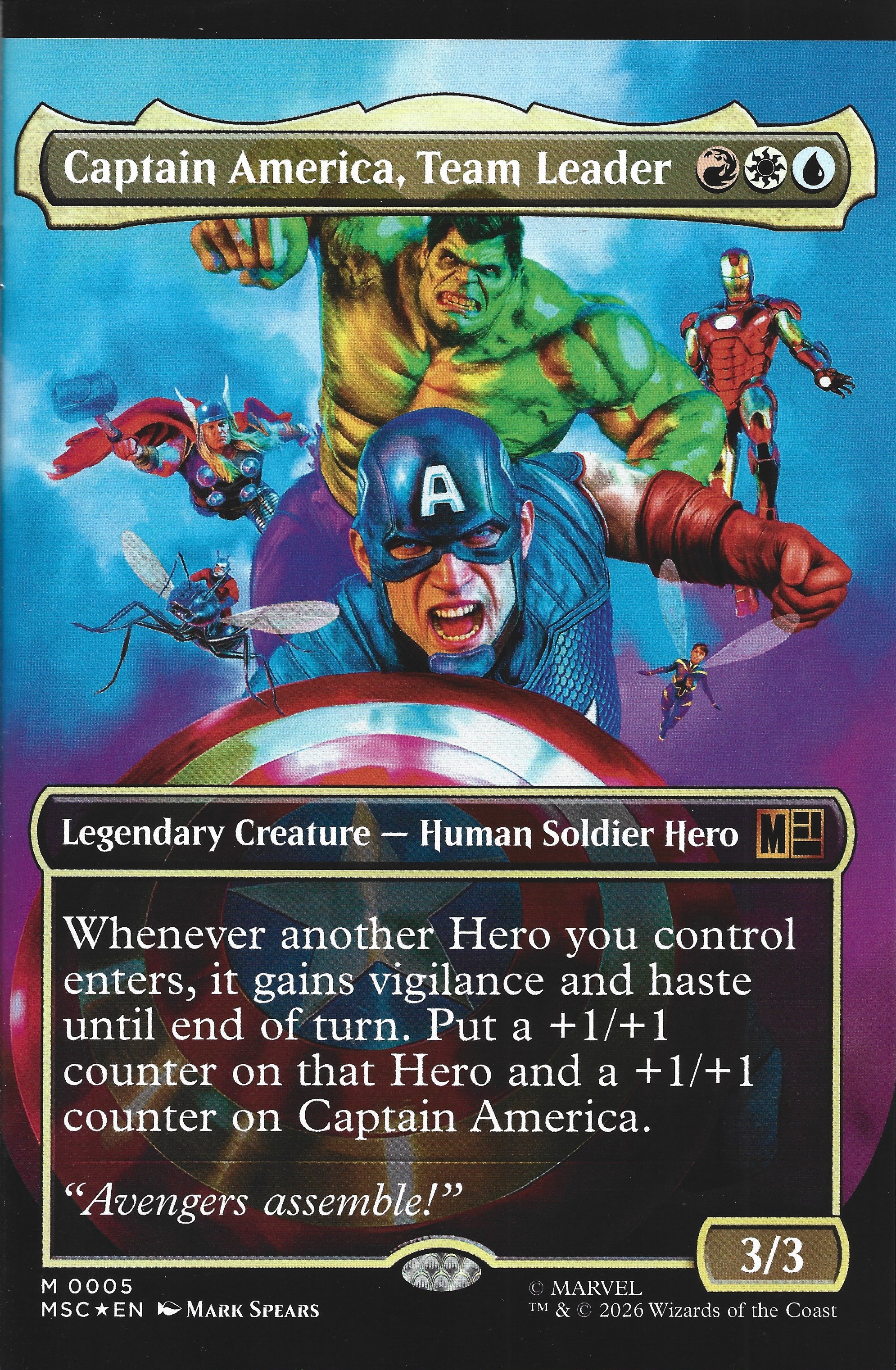 Captain America #12 Mark Spears Magic the Gathering Var Marvel 2025 Armageddon
