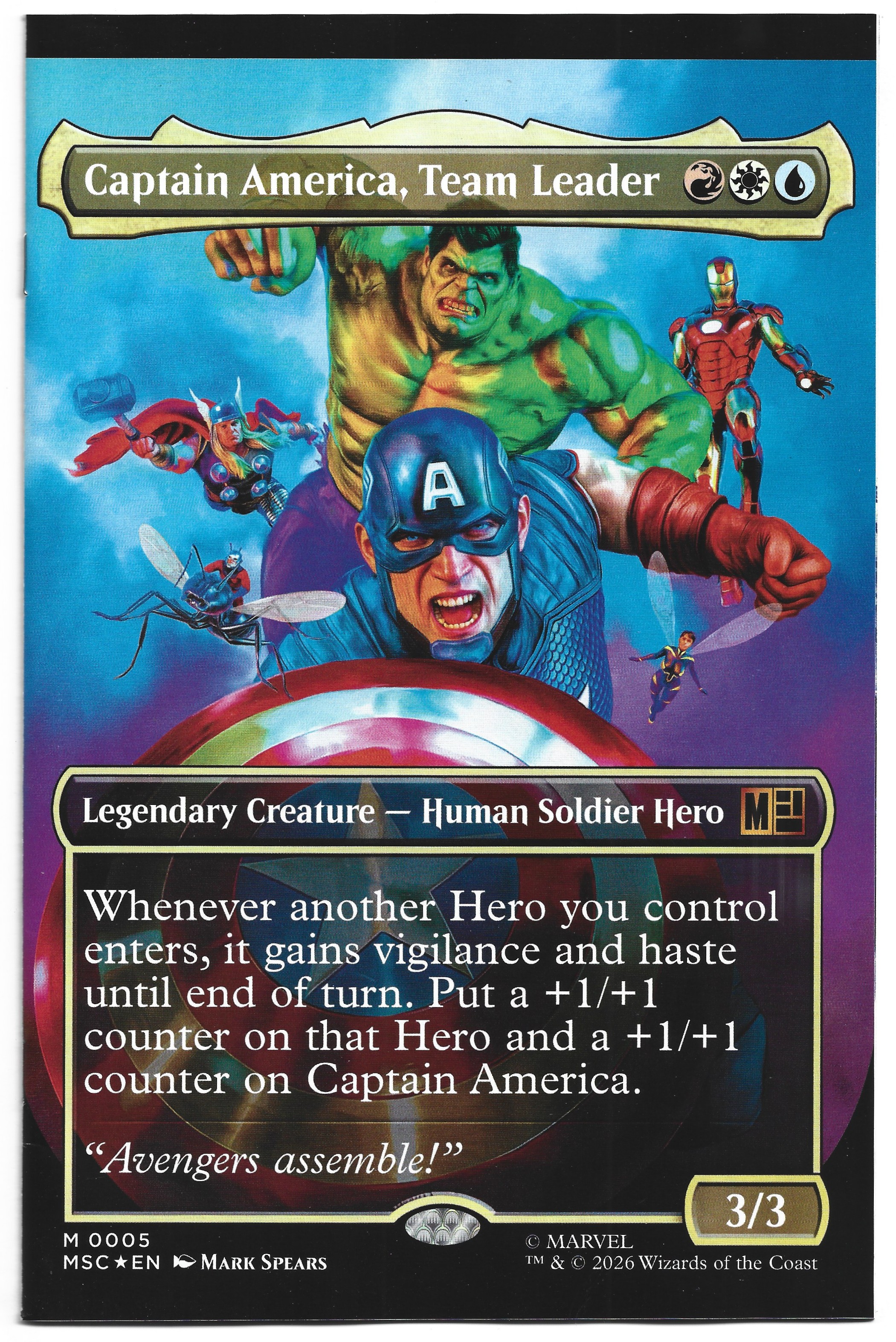 Captain America #12 Mark Spears Magic MTG Variant Marvel 2025 Armageddon VF/NM