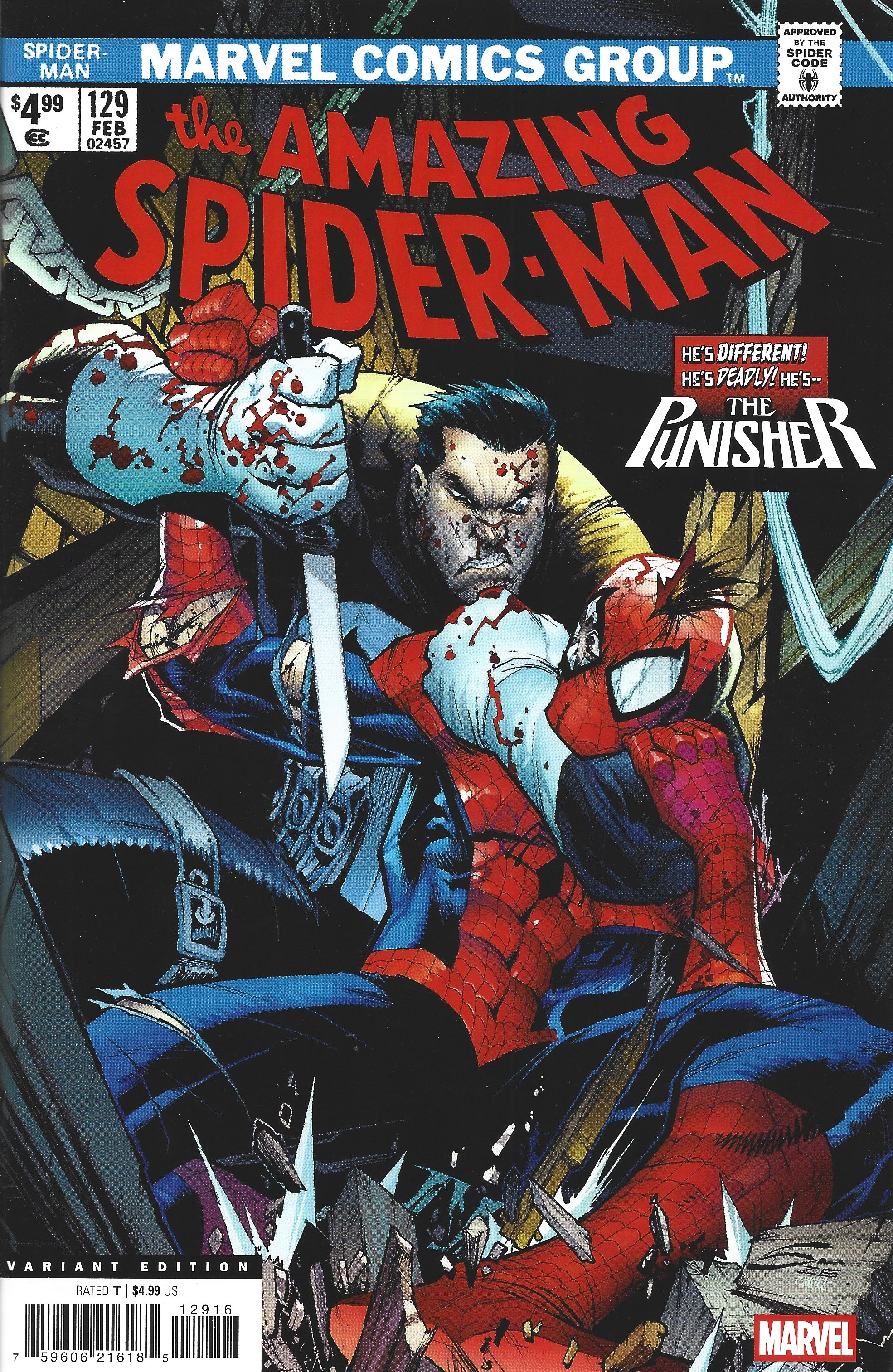 Amazing Spider-Man #129 Facsimile 1:25 Sandoval Variant Marvel 2026 1st Punisher