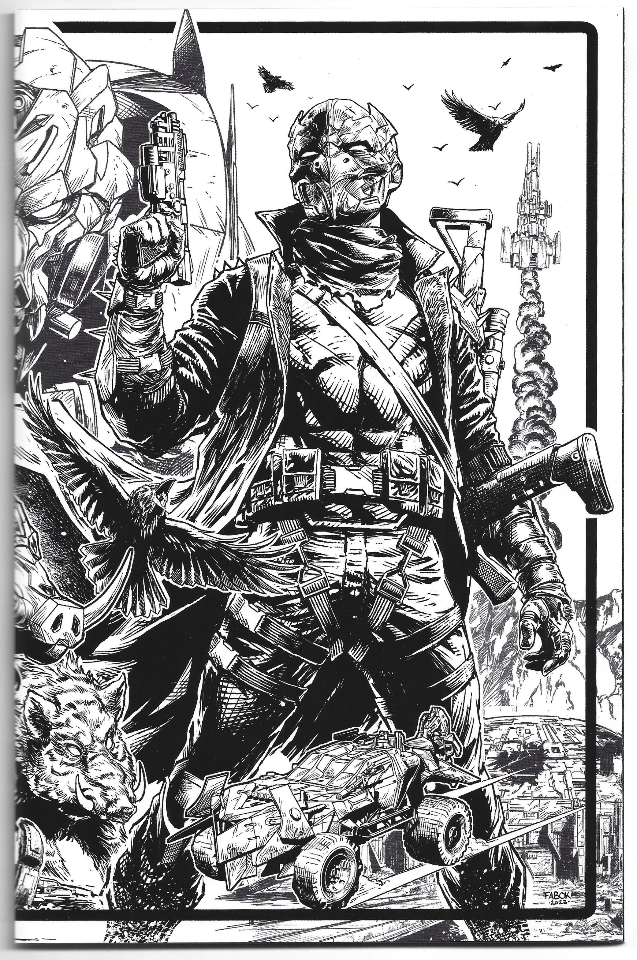 Rook Exodus #1 1:500 Jason Fabok B&W Virgin Variant Image Ghost Machine 2024