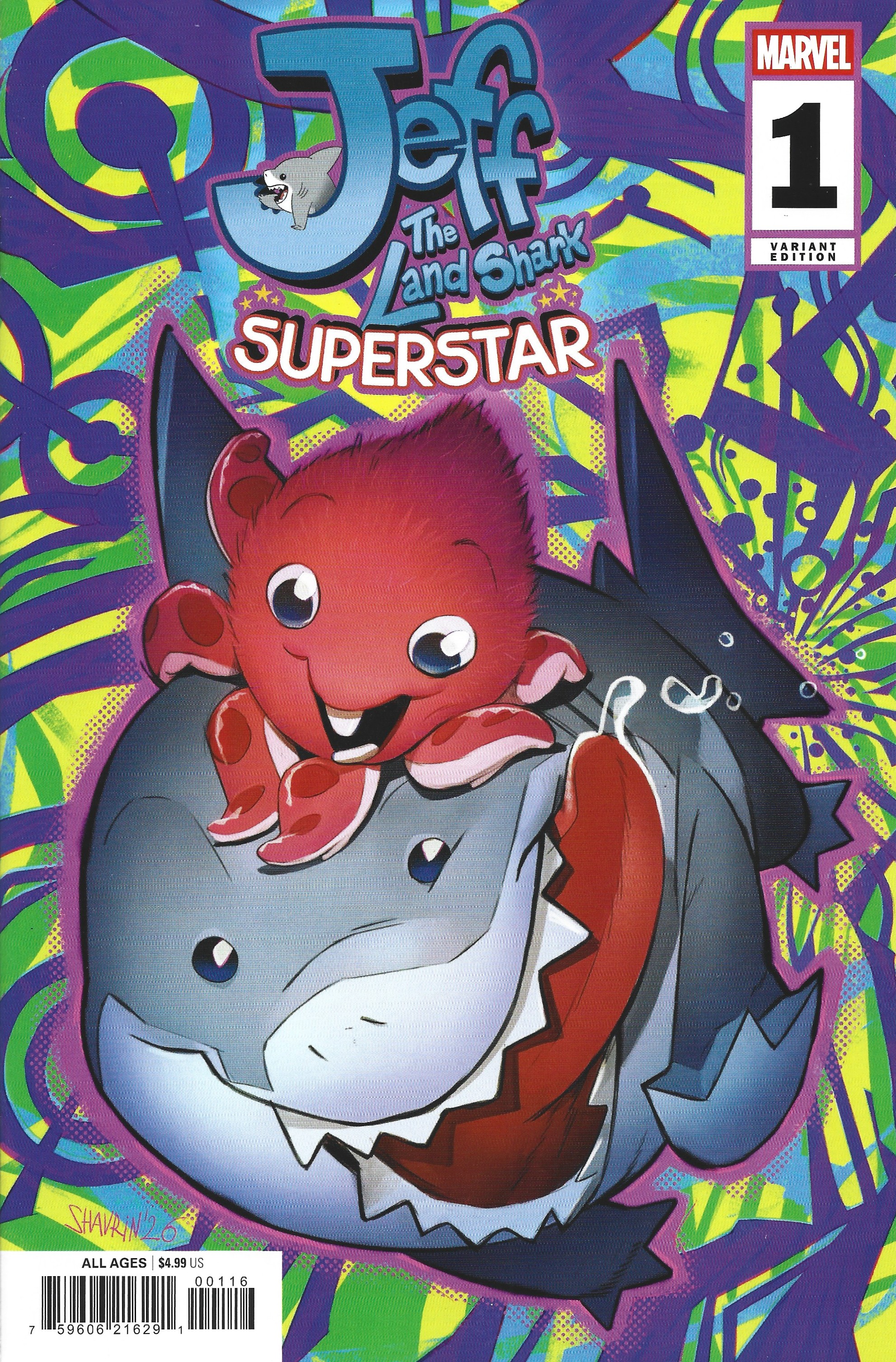Jeff the Land Shark Superstar #1 1:25 Ivan Shavrin Variant Marvel 2026 Thompson