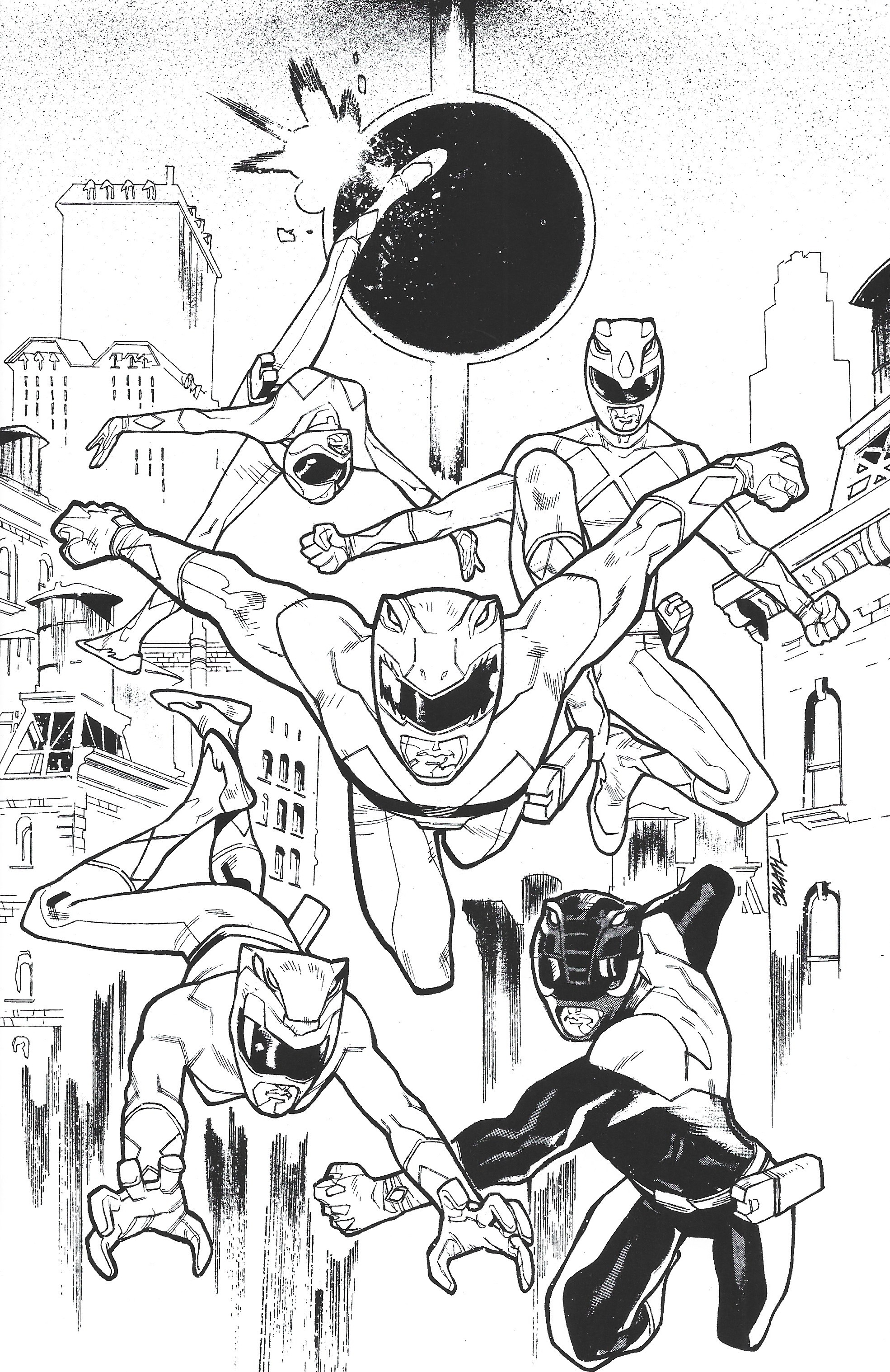 Mighty Morphin Power Rangers #2 1:25 Enid Balam B&W Virgin Variant Boom 2026