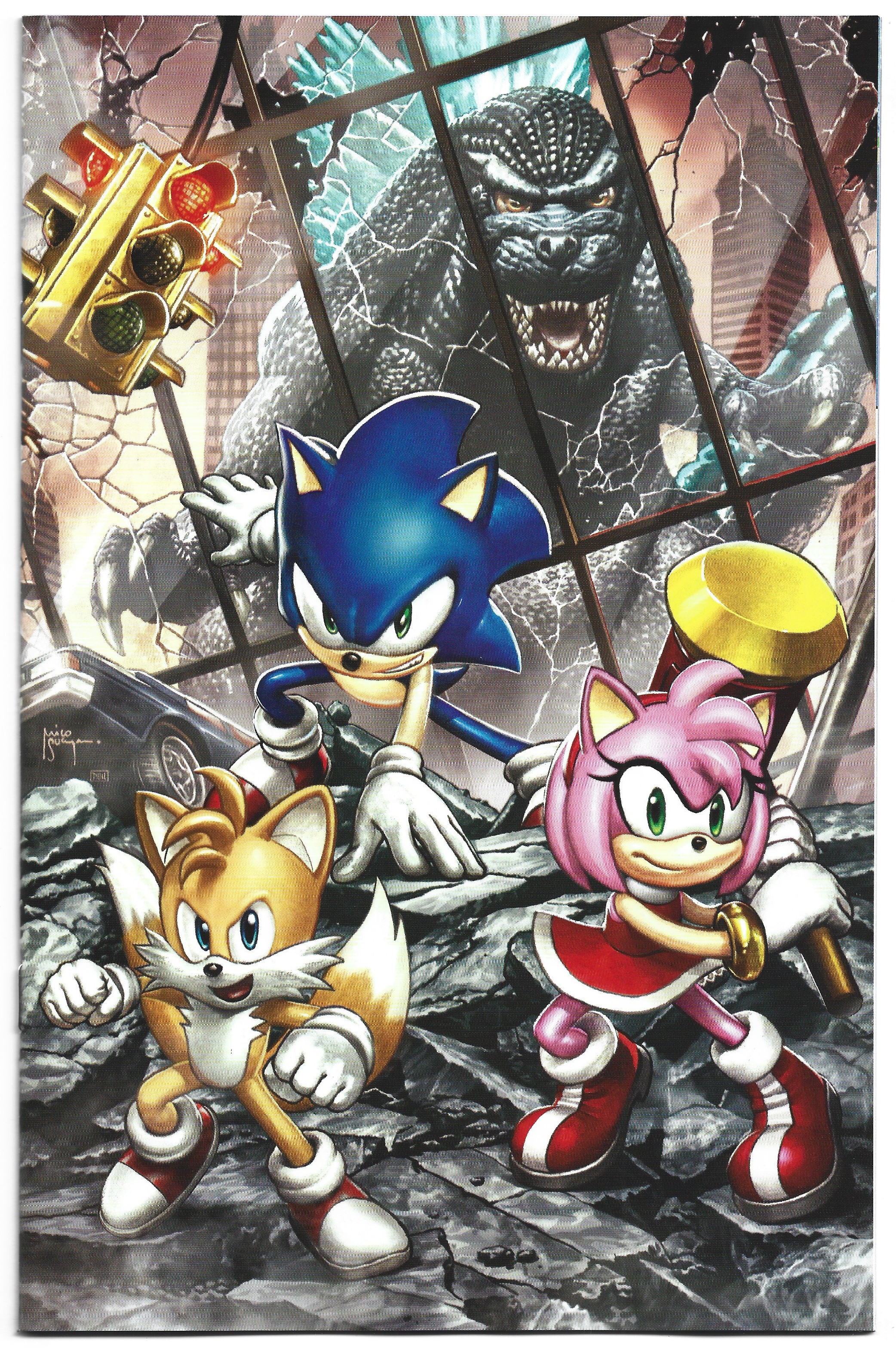 Sonic the Hedgehog x Godzilla #1 1:75 Mico Suayan Virgin Variant IDW 2026