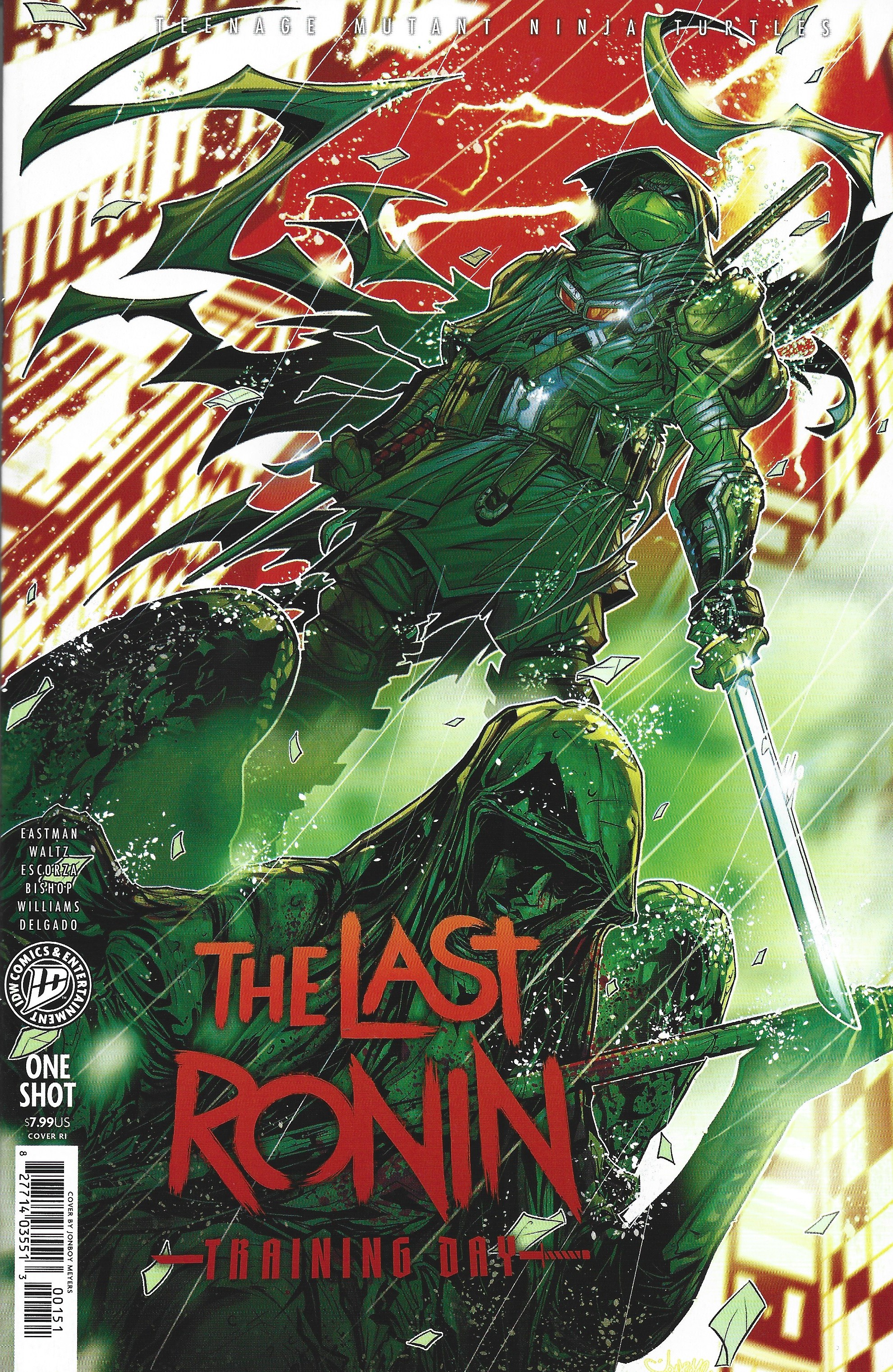 TMNT The Last Ronin Training Day #1 1:20 Jonboy Meyers Variant IDW 2026 Eastman