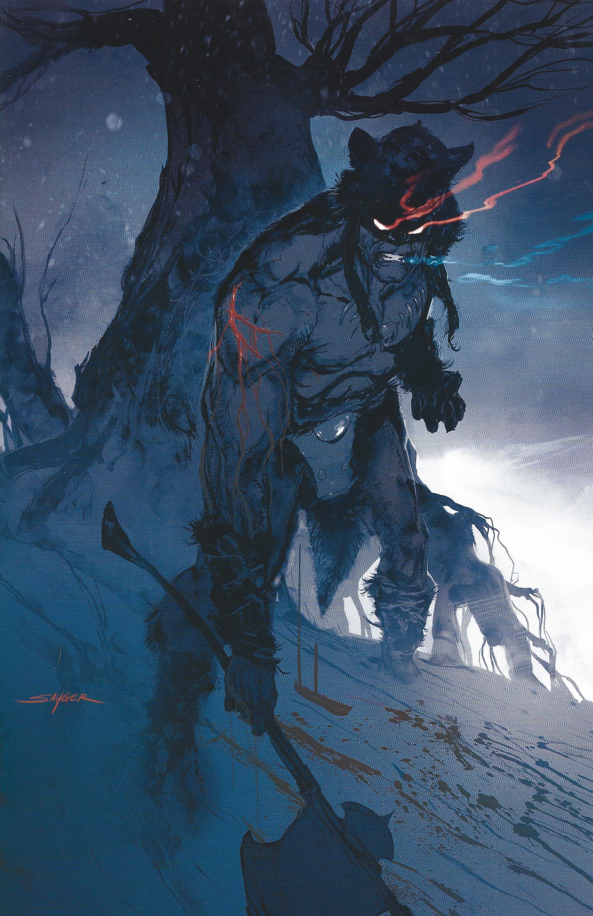 Fire and Ice Darkwolf #1 1:15 Stuart Sayger Virgin Variant Dynamite 2026 Lunatik
