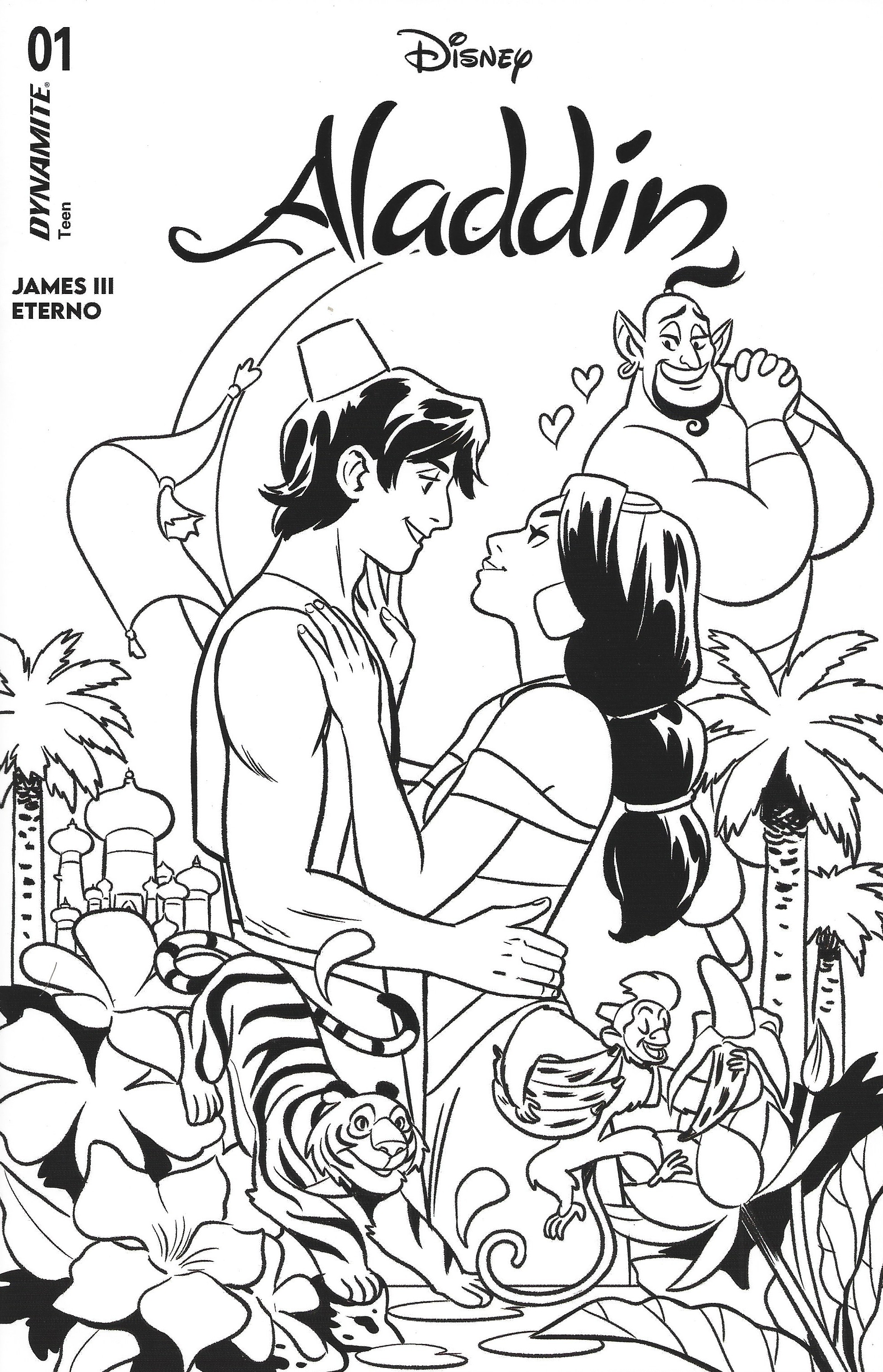 Aladdin #1 1:10 Natacha Bustos B&W Variant Dynamite 2026 James III