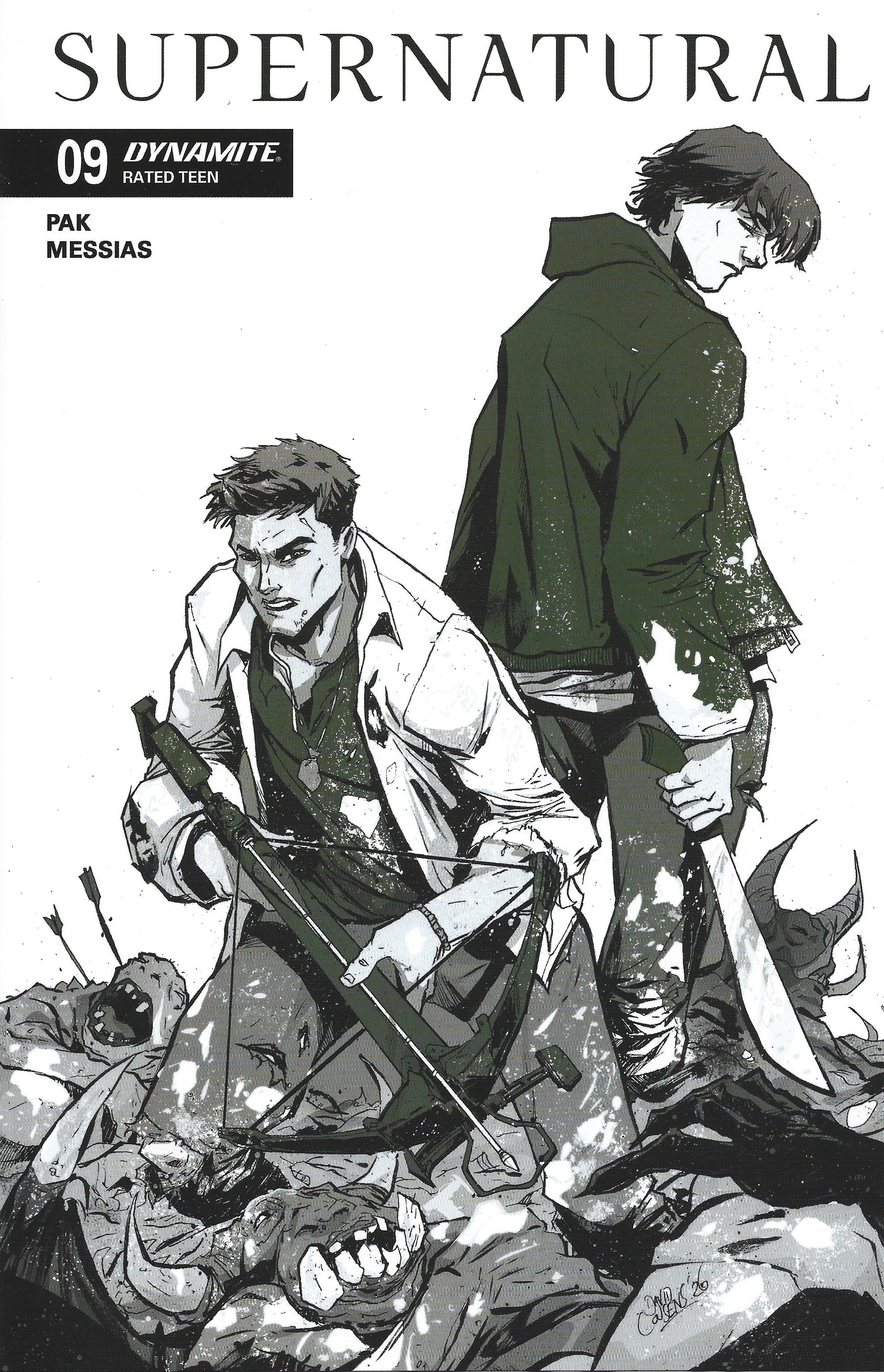Supernatural #9 1:10 David Cousens B&W Variant Dynamite 2025 Greg Pak