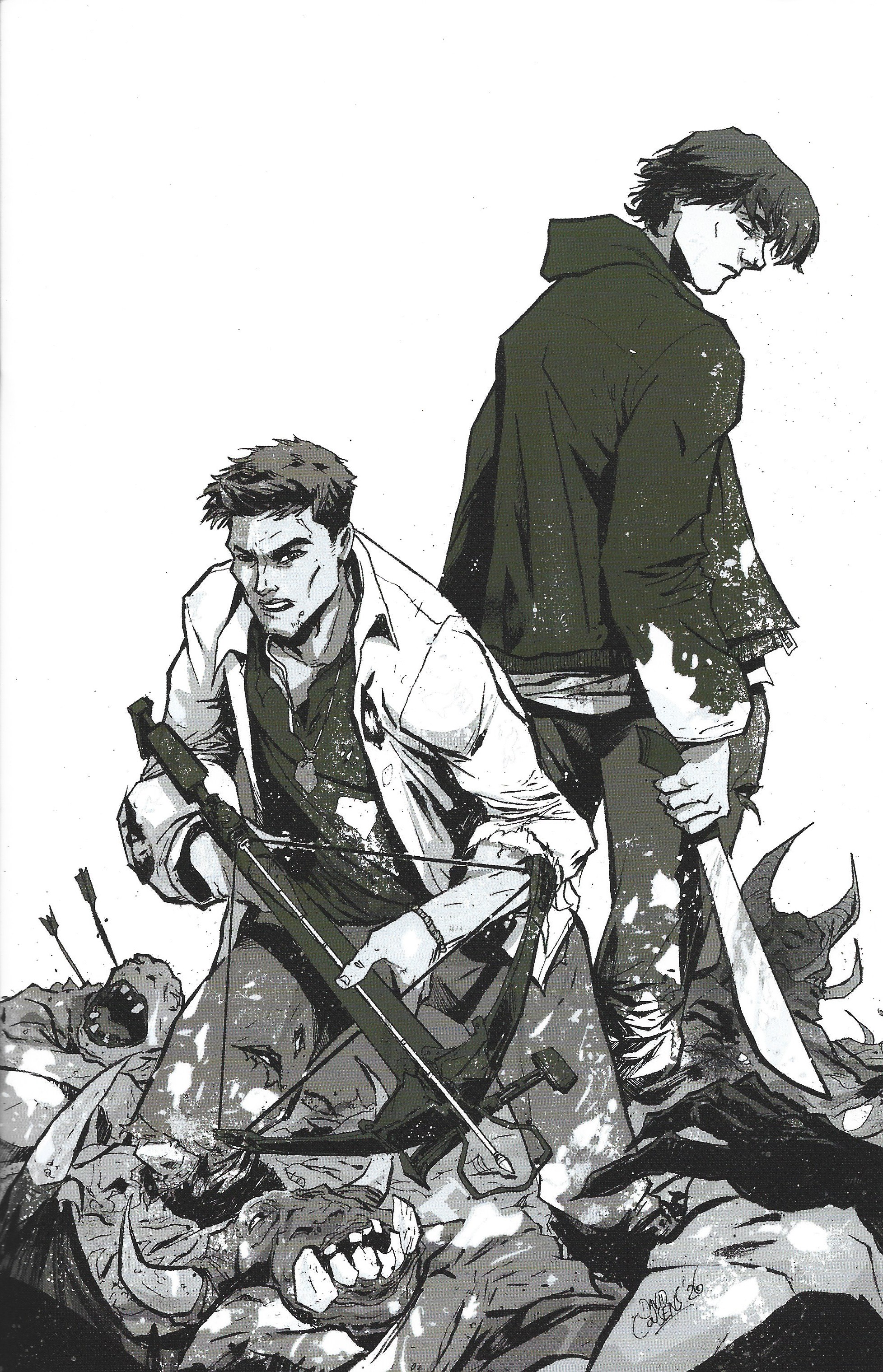Supernatural #9 1:5 David Cousens B&W Virgin Variant Dynamite 2025 Greg Pak