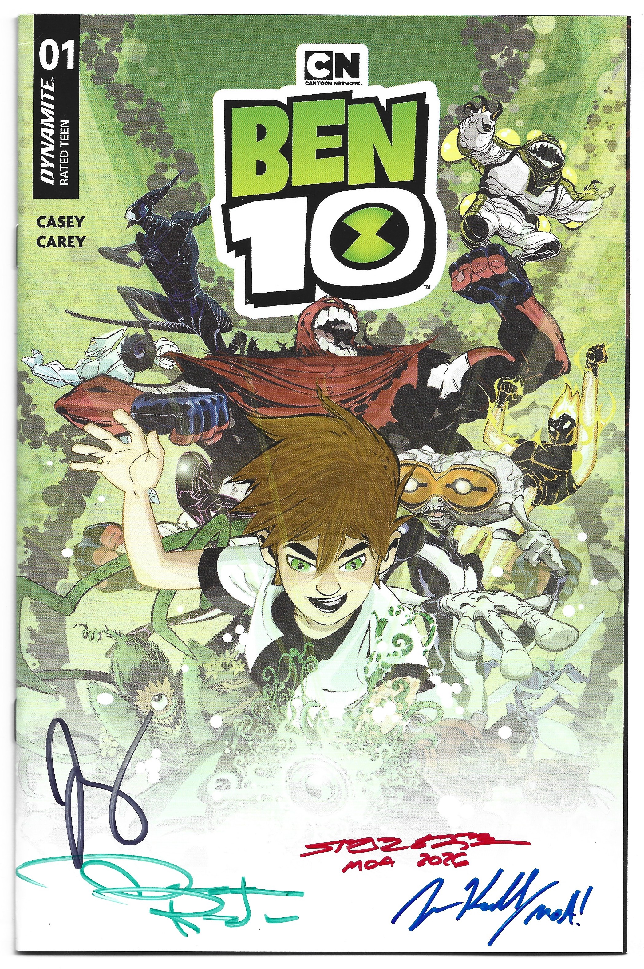 Ben 10 #1 1:50 Duncan Rouleau Variant SIGNED by Man of Action Team 2026 with COA