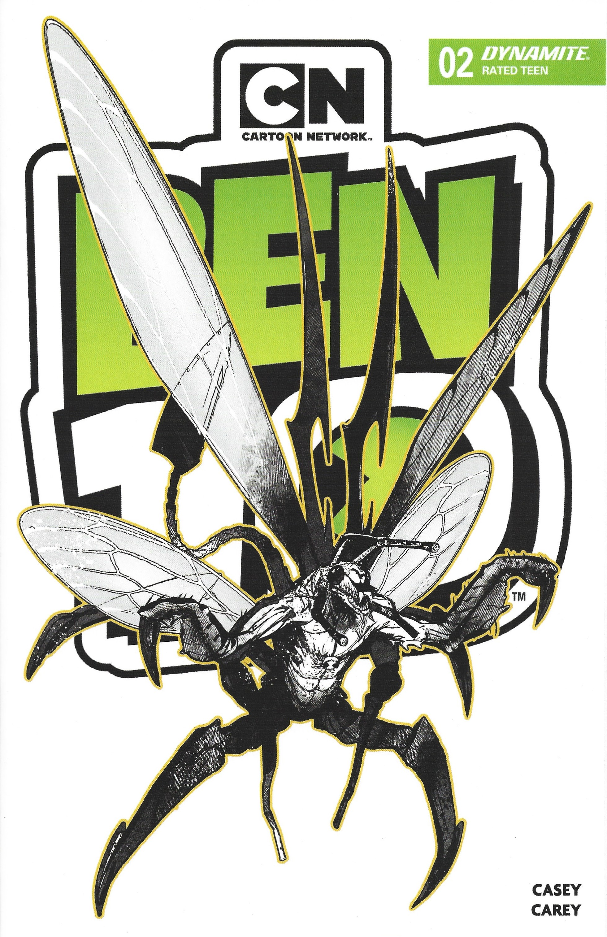 Ben 10 #2 3rd Print 1:7 Robert Carey B&W Variant Dynamite 2026 Joe Casey