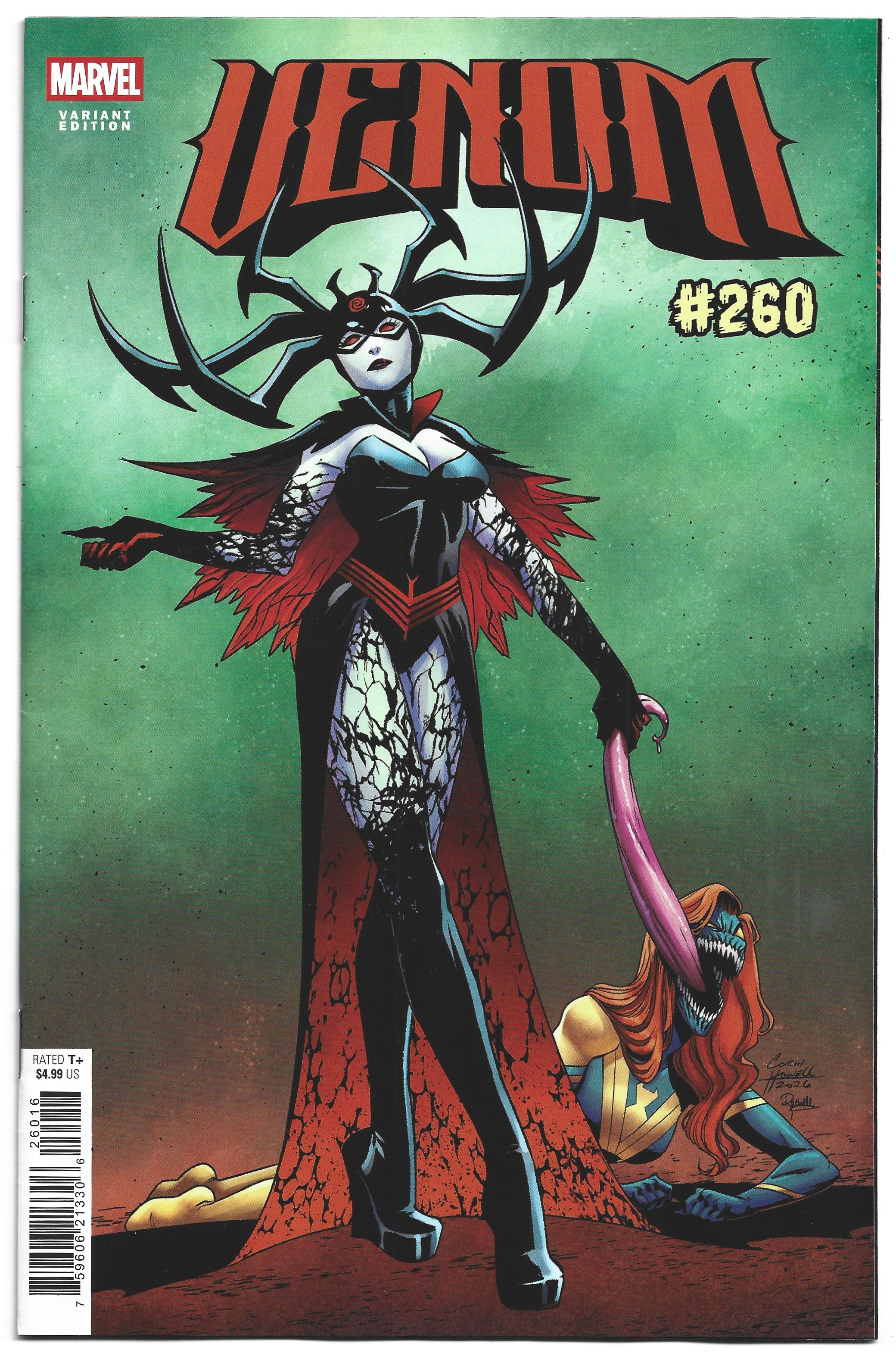 Venom #260 1:25 Corin Howell Variant Marvel 2025 Al Ewing Queen in Black VF/NM
