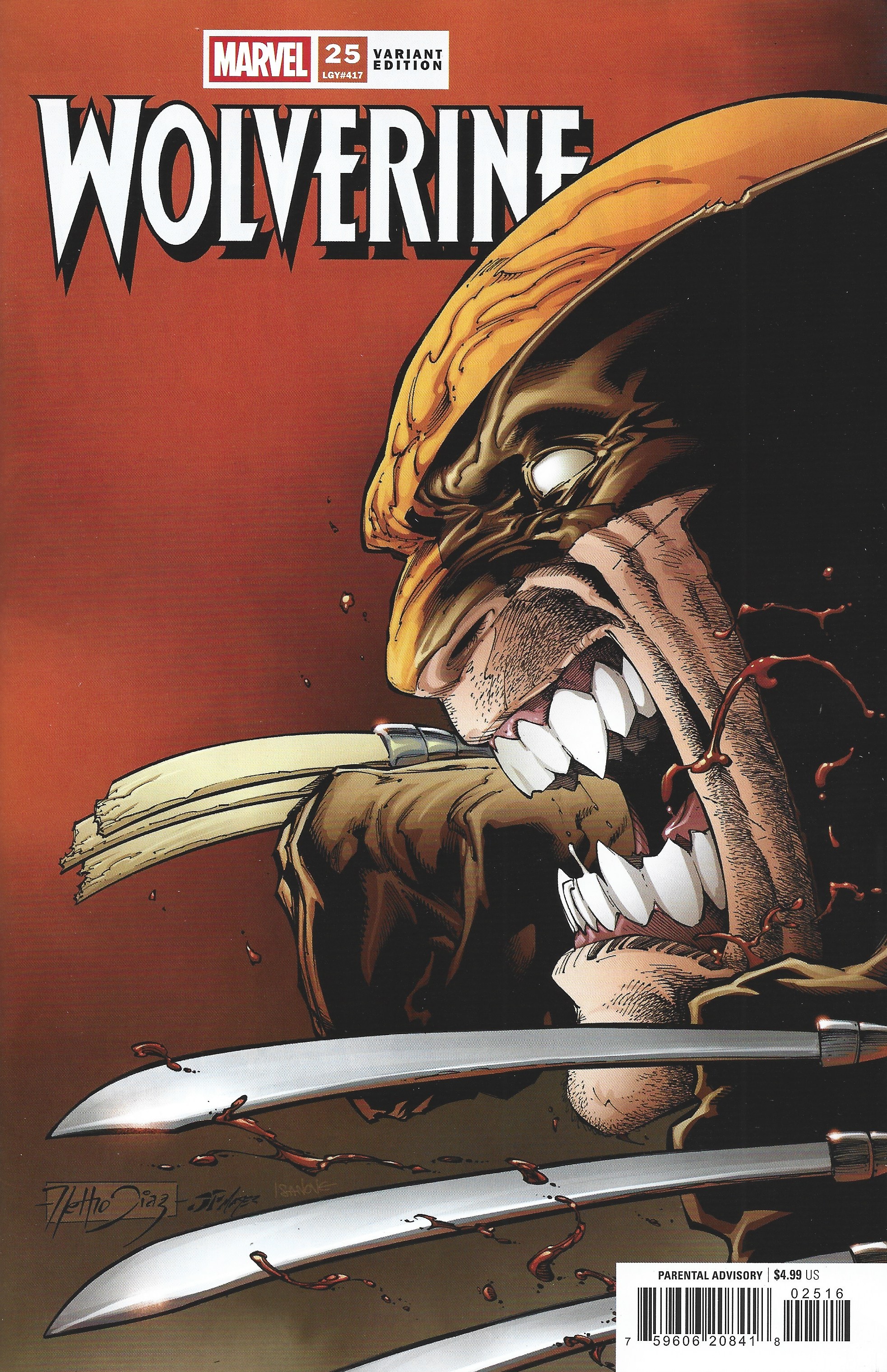 Wolverine #25 1:25 Netho Diaz Variant Marvel 2024 Saladin Ahmed
