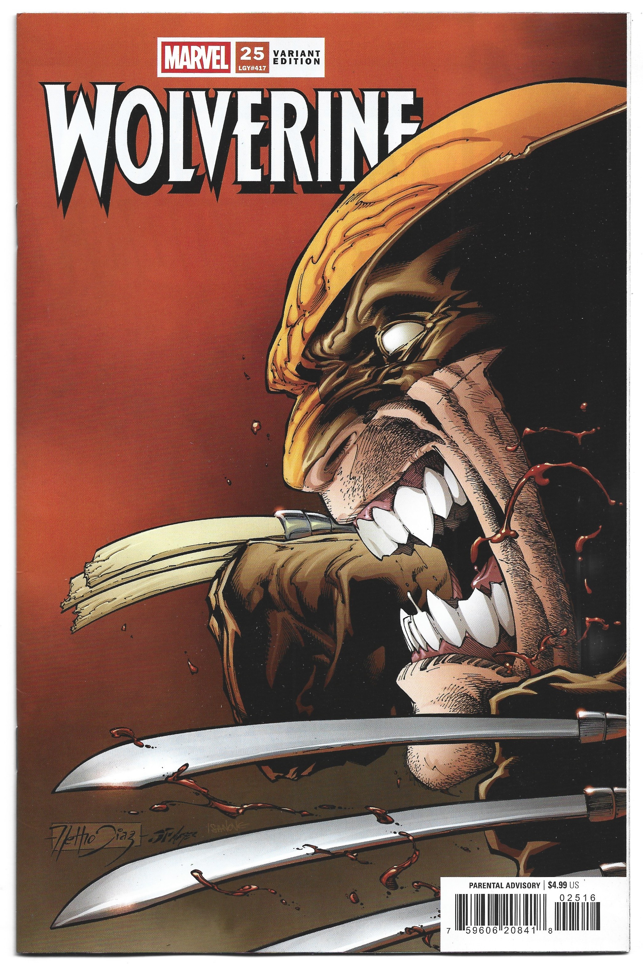 Wolverine #25 1:25 Netho Diaz Variant Marvel 2024 Saladin Ahmed NM-