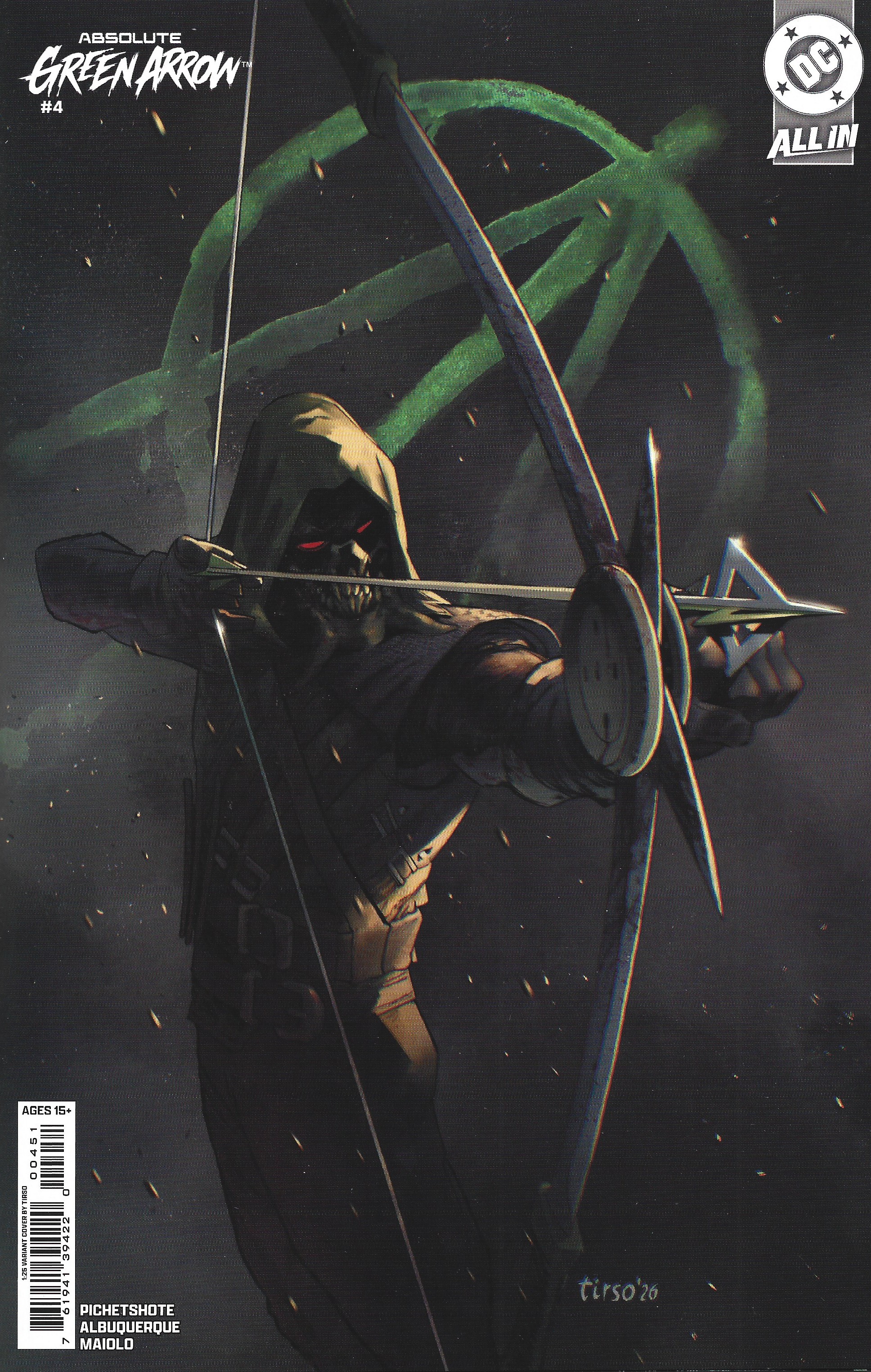 Absolute Green Arrow #4 1:25 Tirso Cons Variant DC 2026 Pichetshote Albuquerque
