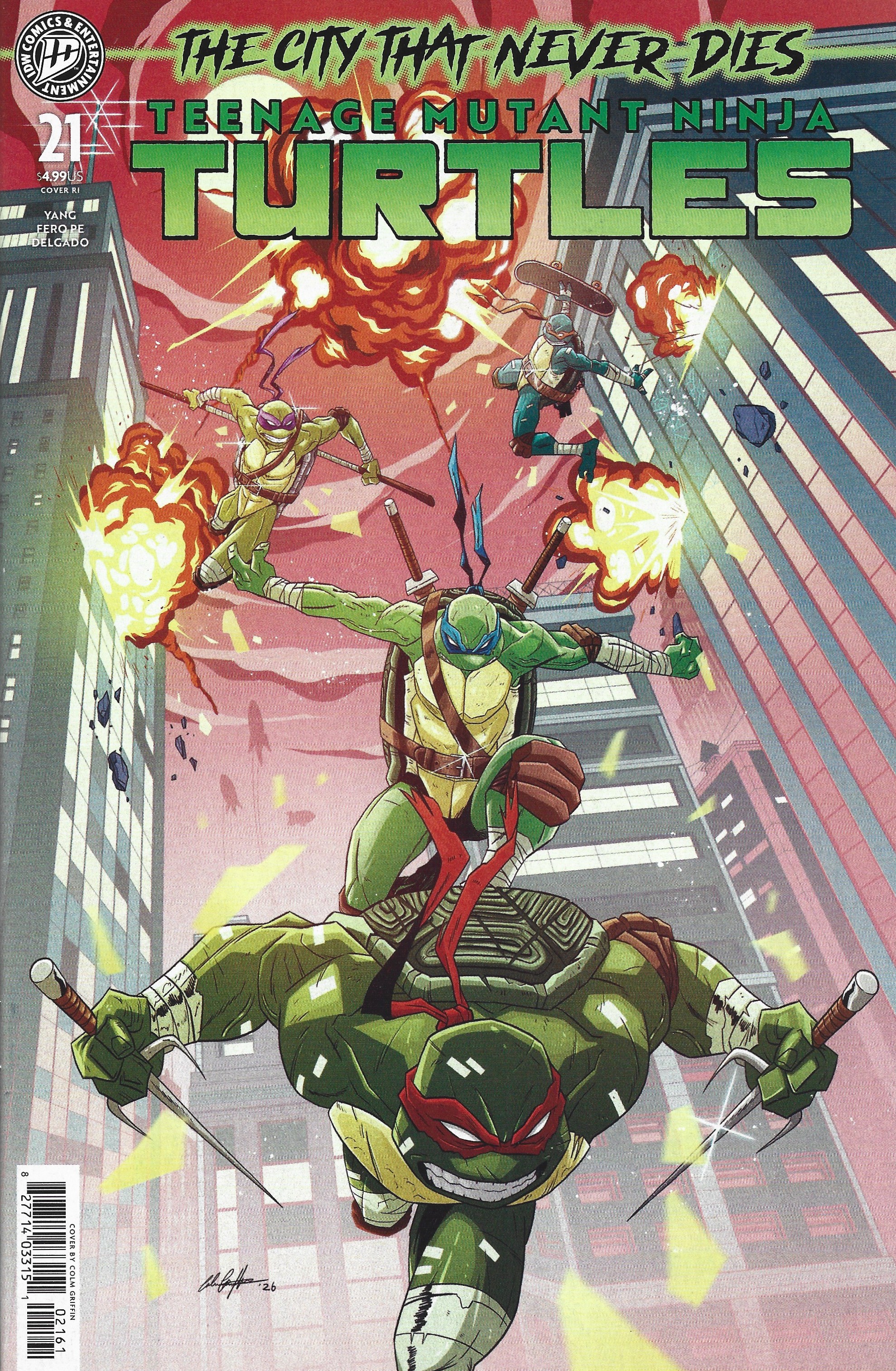 Teenage Mutant Ninja Turtles #21 1:25 Colm Griffin Variant IDW 2024