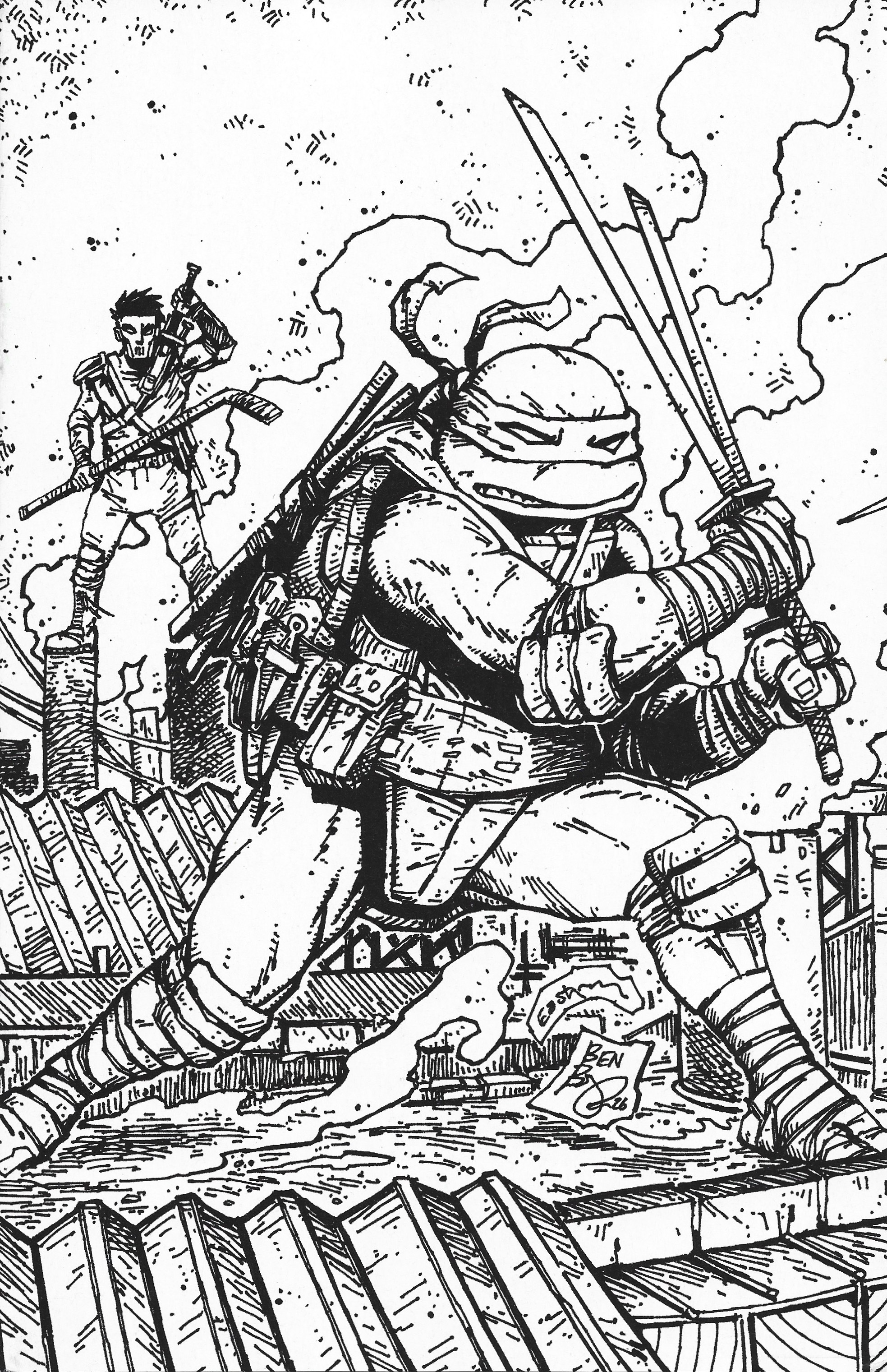 Teenage Mutant Ninja Turtles #21 1:10 Kevin Eastman B&W Virgin Variant IDW 2024
