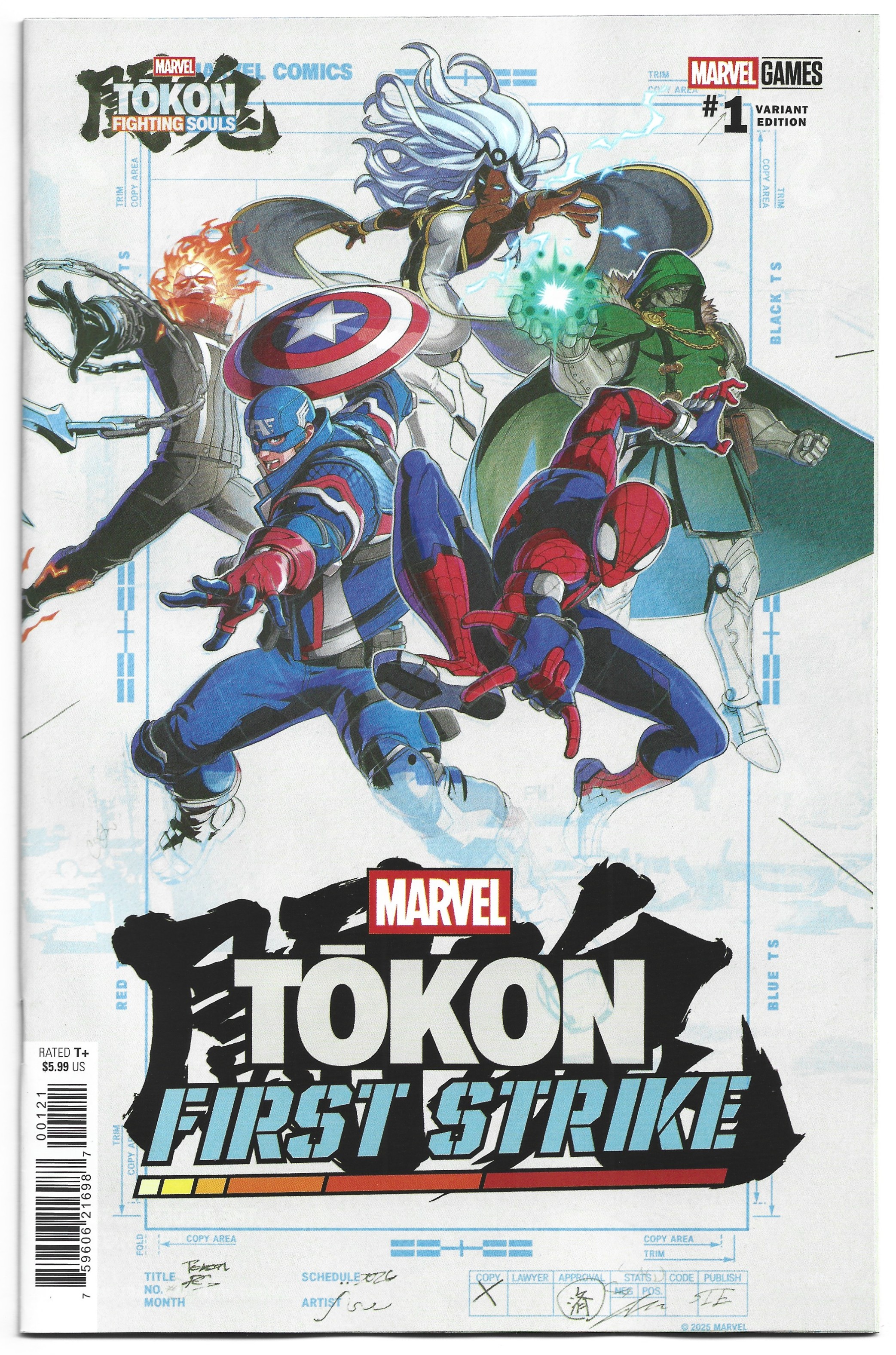 Marvel Tokon First Strike #1 Fighting Souls Variant 2026 Orlando Waltz VF/NM