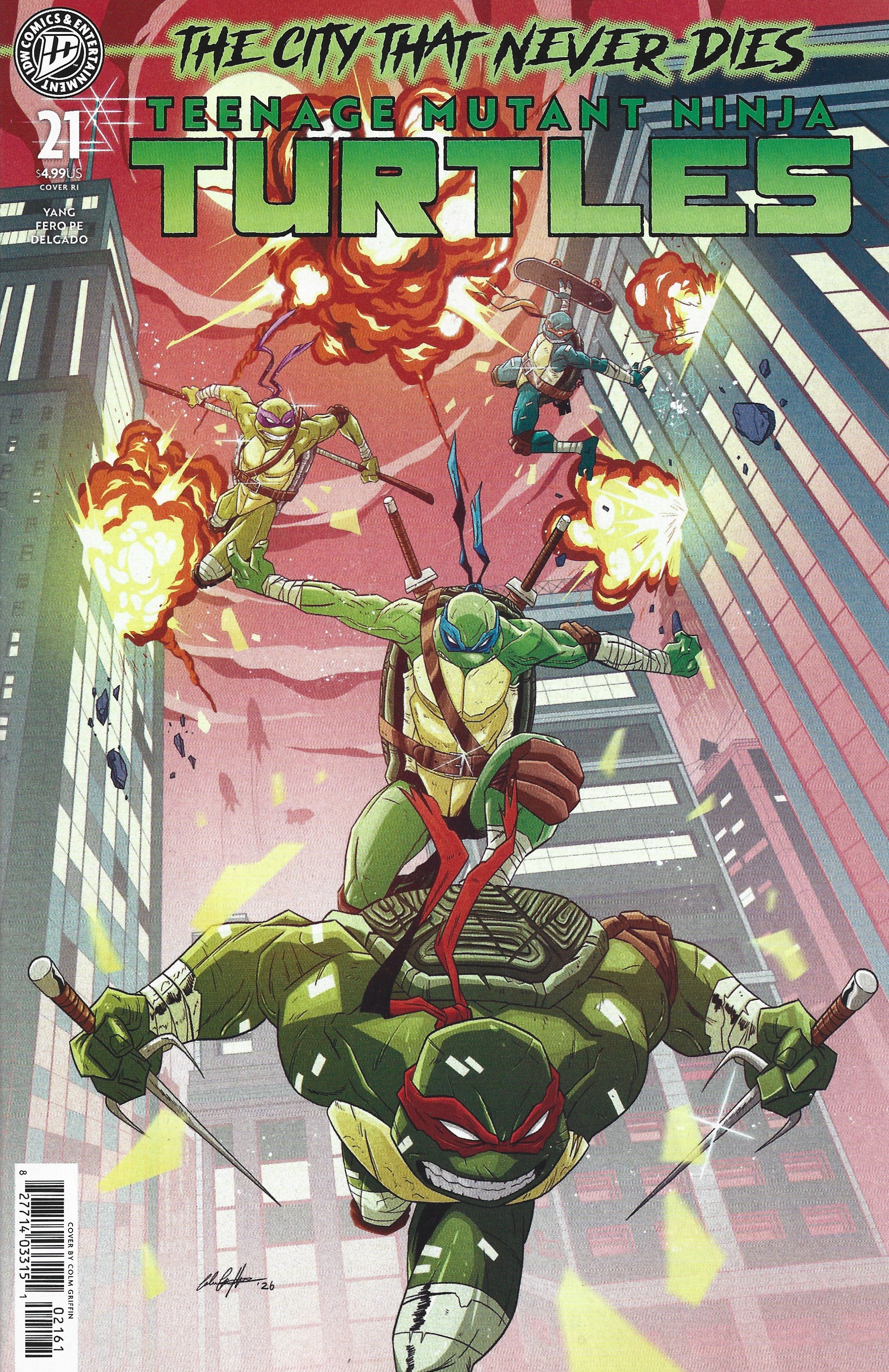 Teenage Mutant Ninja Turtles #21 1:25 Colm Griffin Variant IDW 2024