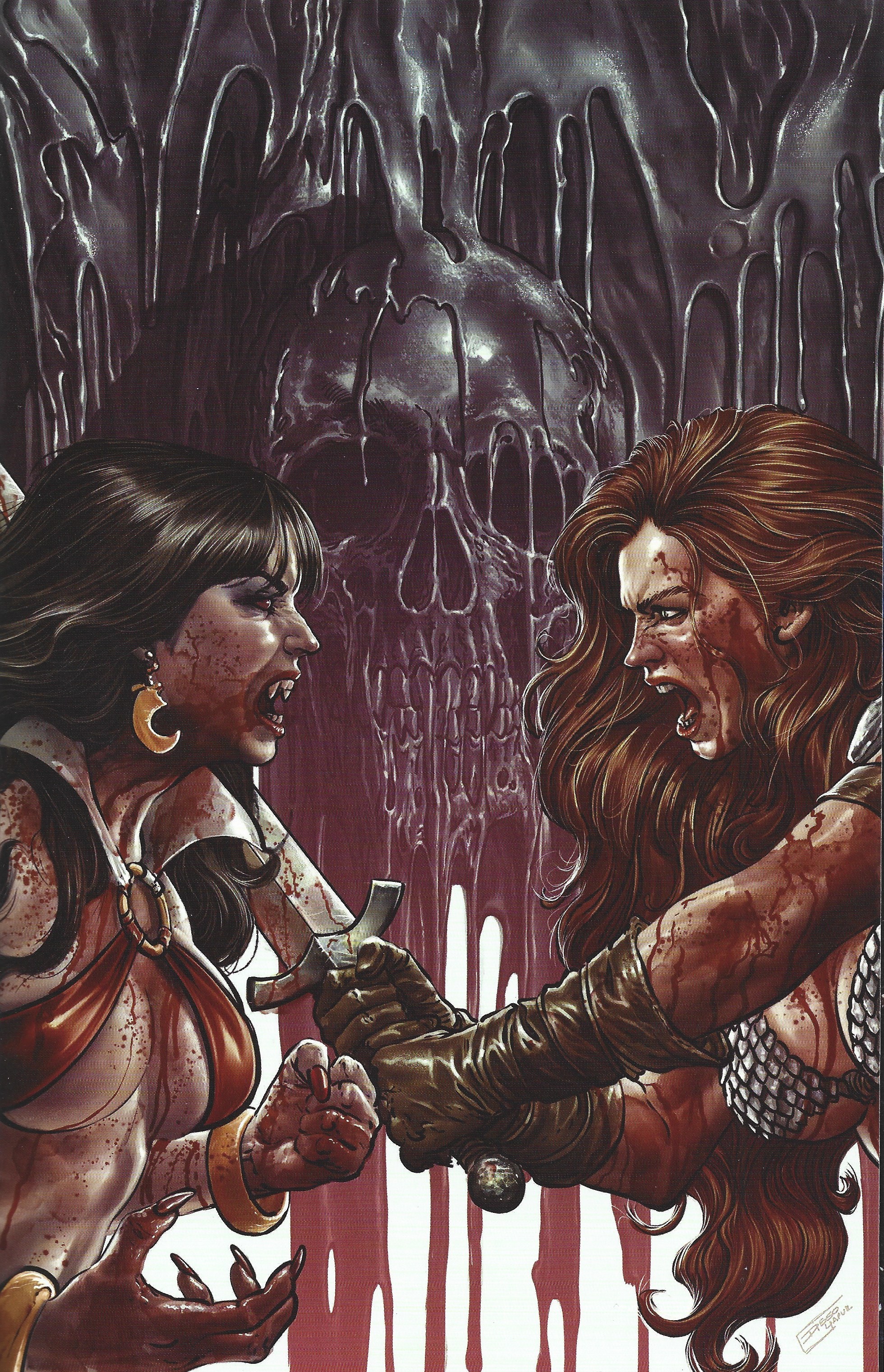 Vampirella v Red Sonja Red City #1 1:15 Diego Yapur Virgin Var Dynamite 2026