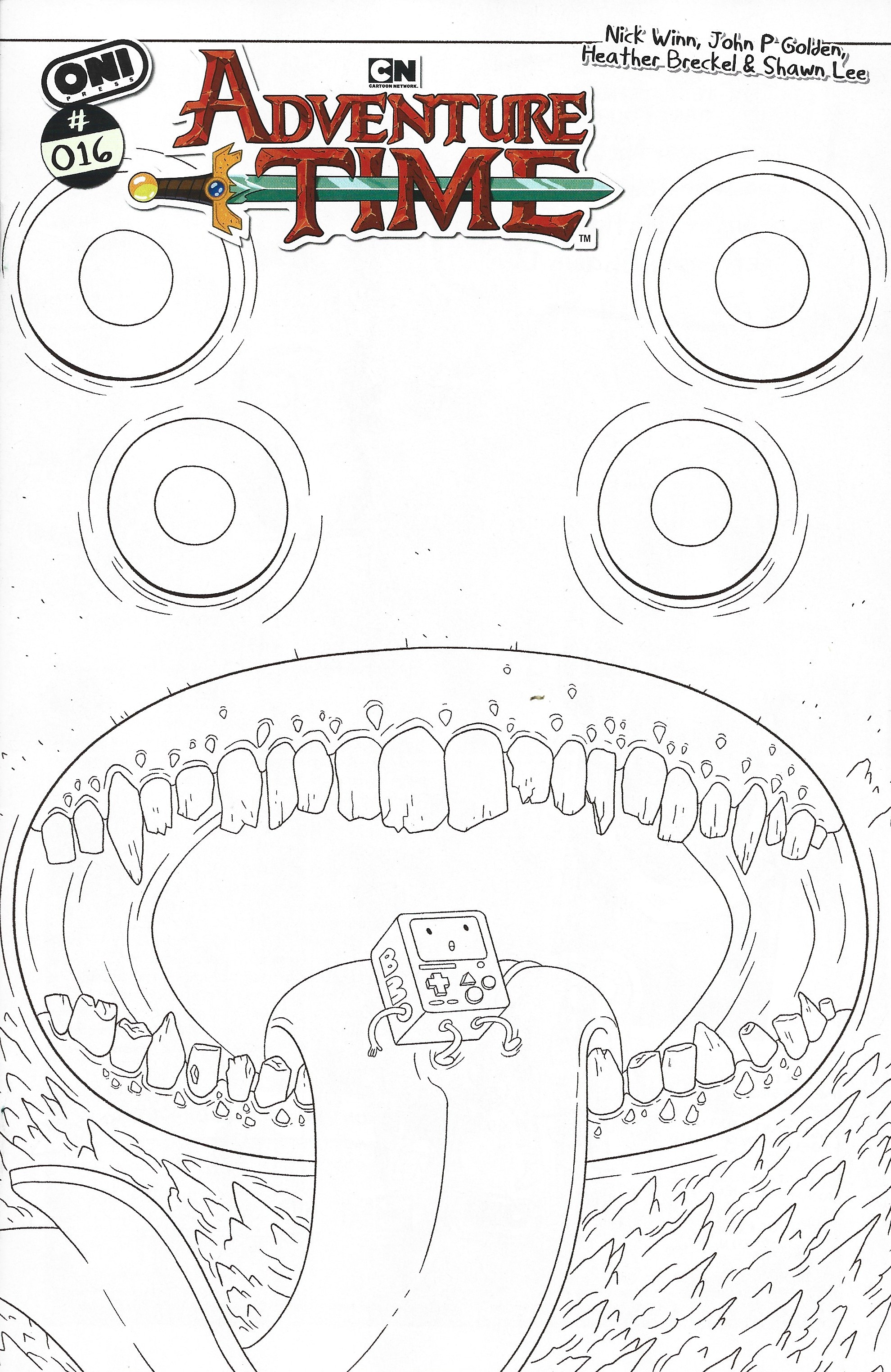 Adventure Time #16 1:20 Nick Winn b/w Variant Oni Press 2025
