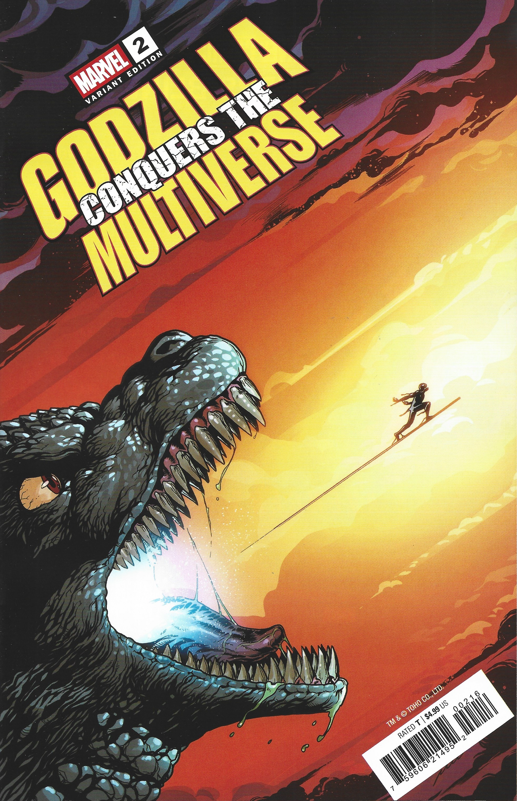 Godzilla Conquers the Multiverse #2 1:25 Pere Perez Variant Marvel 2026 Duggan