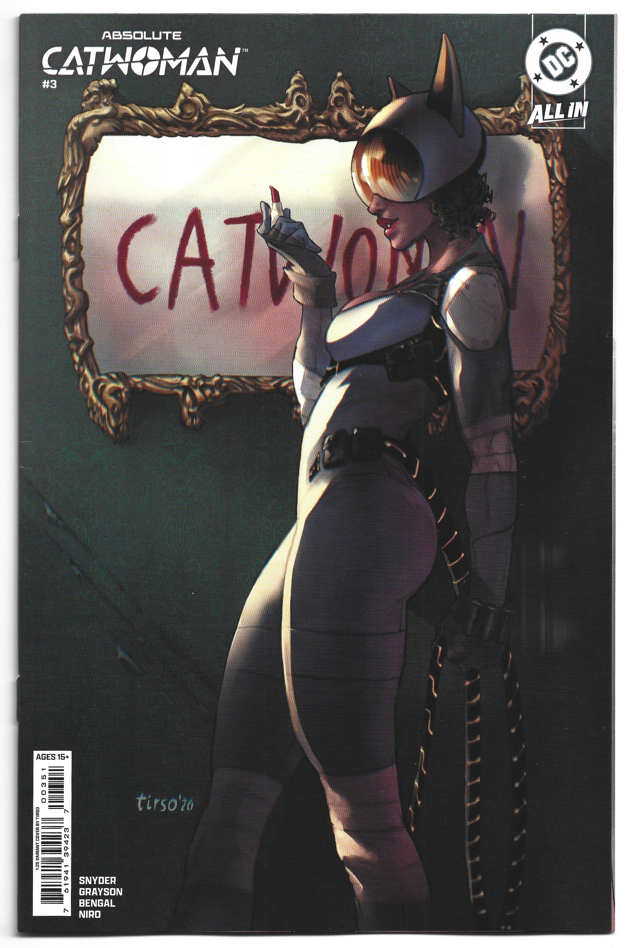 Absolute Catwoman #3 1:25 Tirso Cons Variant DC 2026 Snyder Grayson VF/NM
