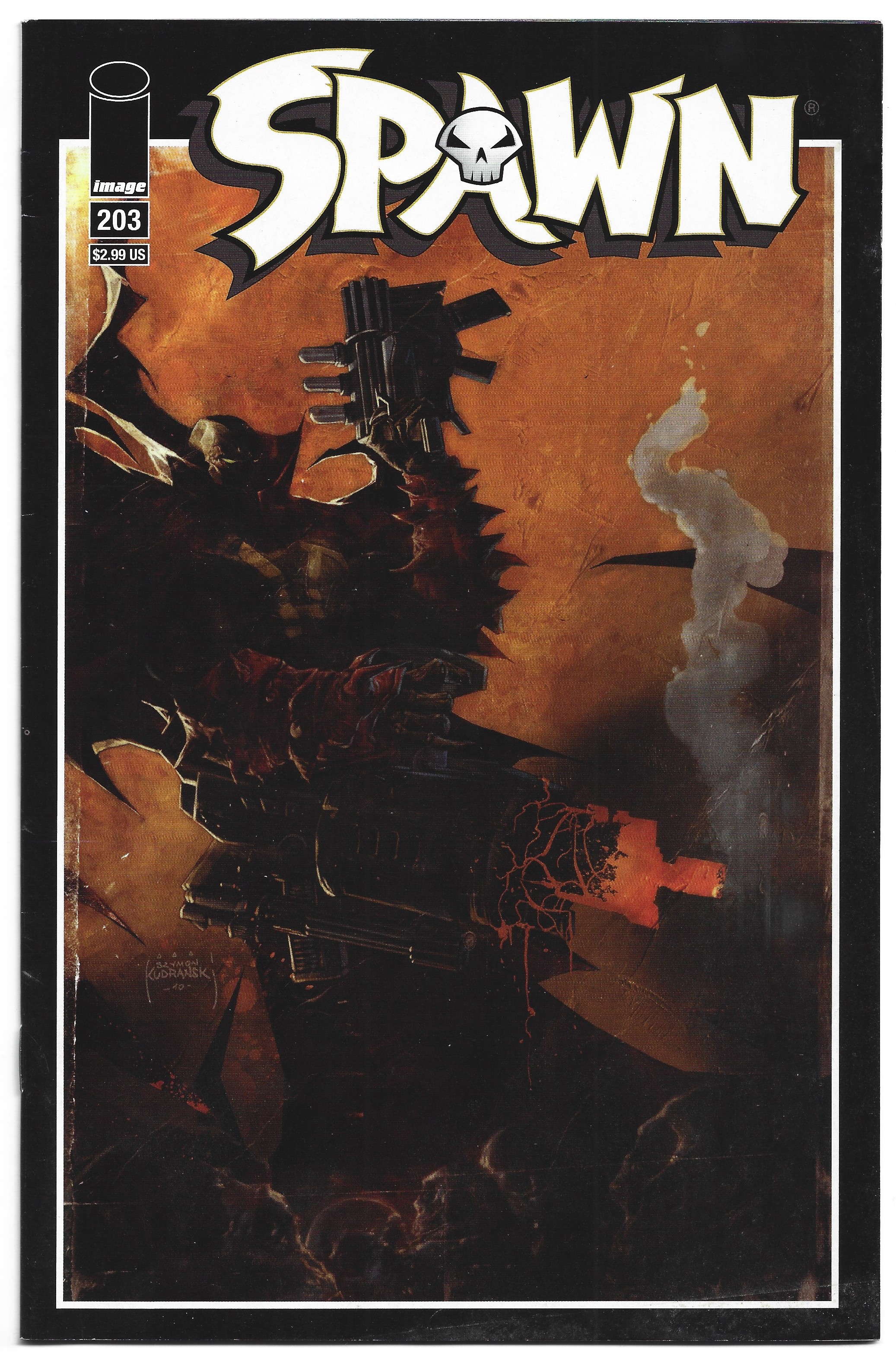 Spawn #203 Simon Kudransaki Cover A Image 1992 McFarlane VF