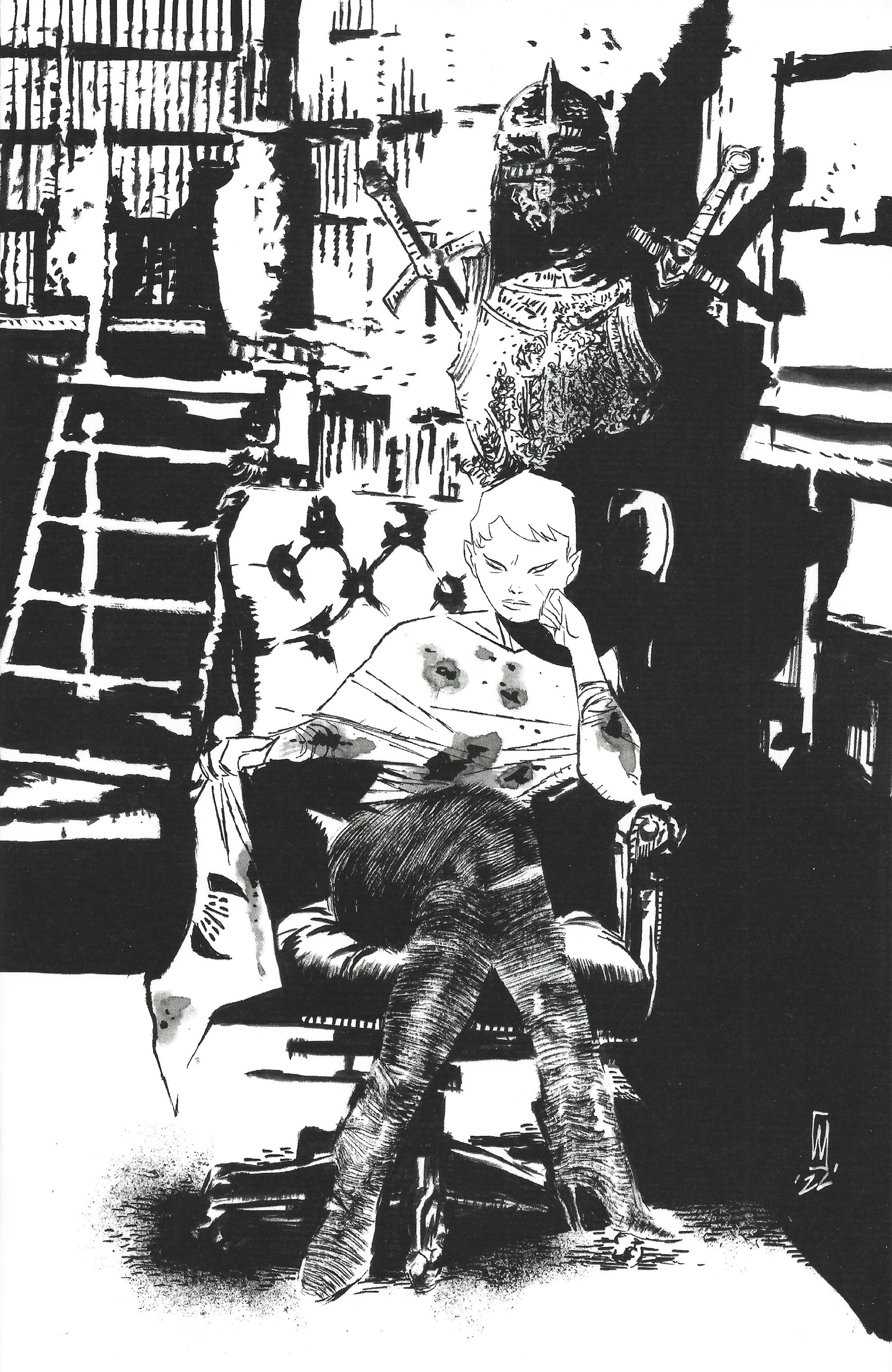 Fall of the House of Slaughter #4 1:25 Dell'Edera B&W Virgin Variant Boom 2026