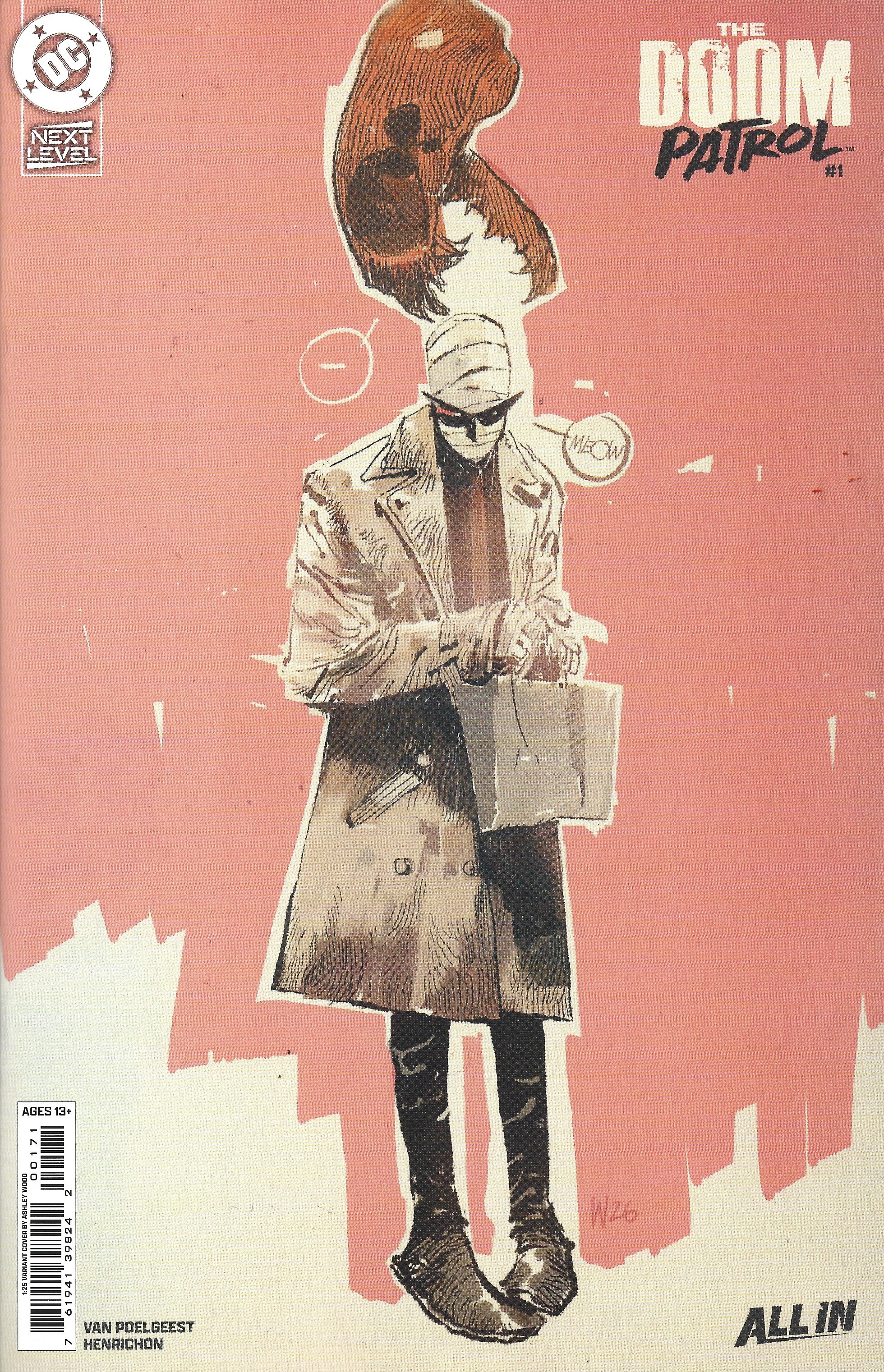 Doom Patrol #1 1:25 Ashley Wood Variant DC 2026 Van Poelgeest