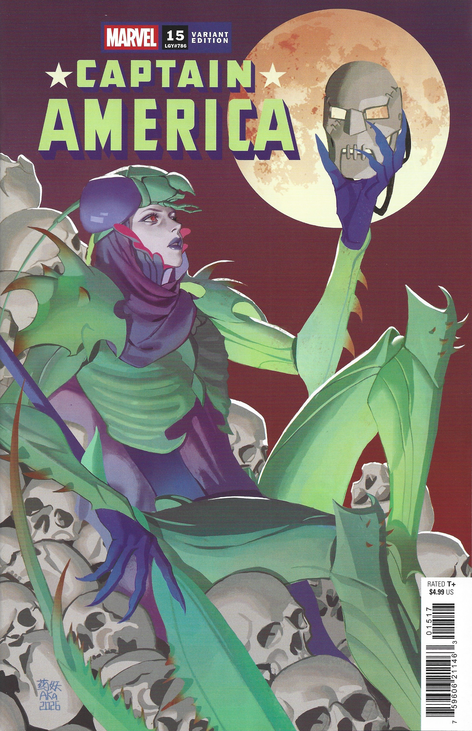 Captain America #15 1:25 AKA Variant Marvel 2026 Avengers Armageddon