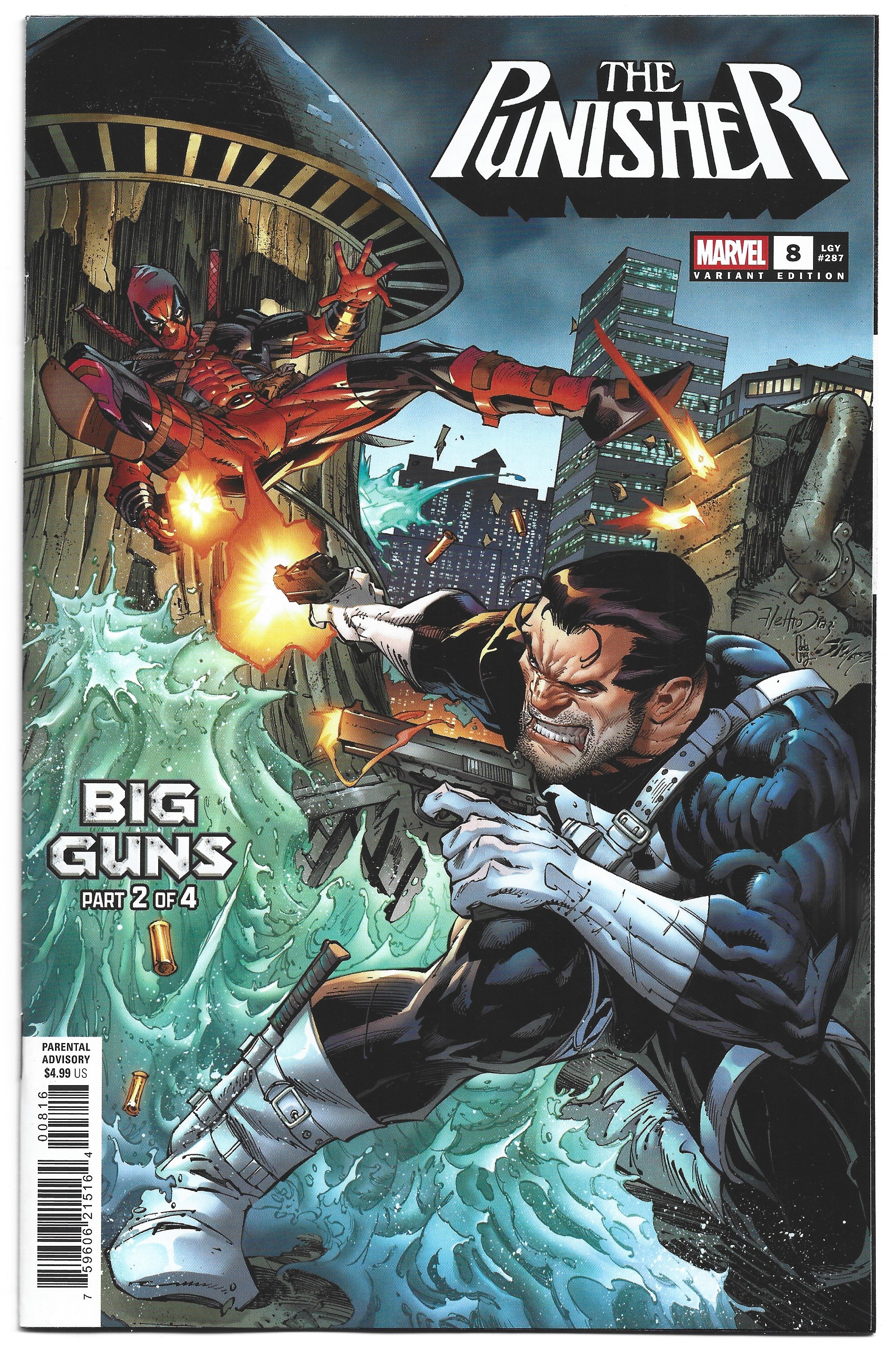 Punisher #8 1:25 Netho Diaz Variant Marvel 2026 Deadpool Benjamin Percy VF/NM