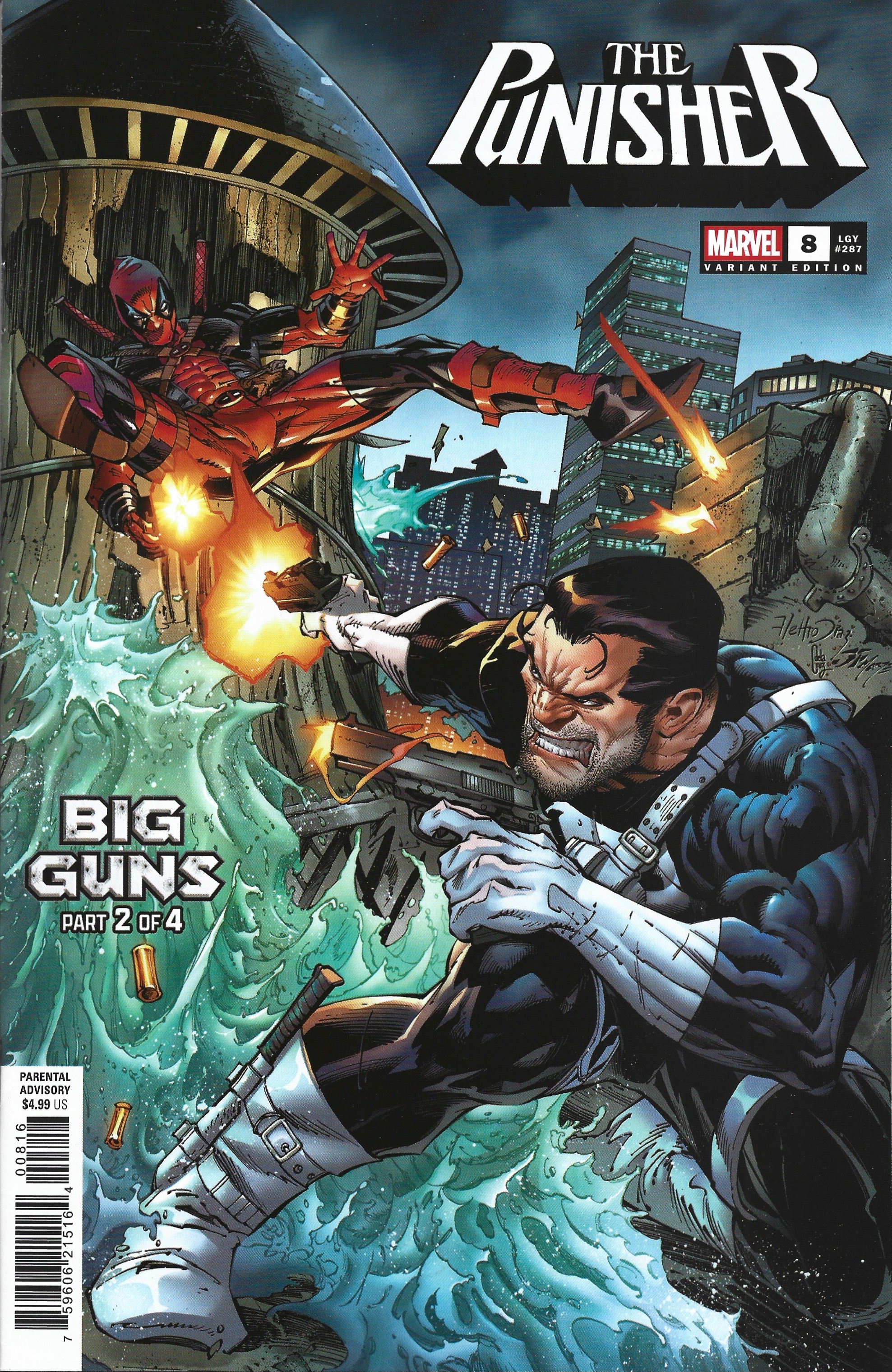 Punisher #8 1:25 Netho Diaz Variant Marvel 2026 Deadpool Benjamin Percy
